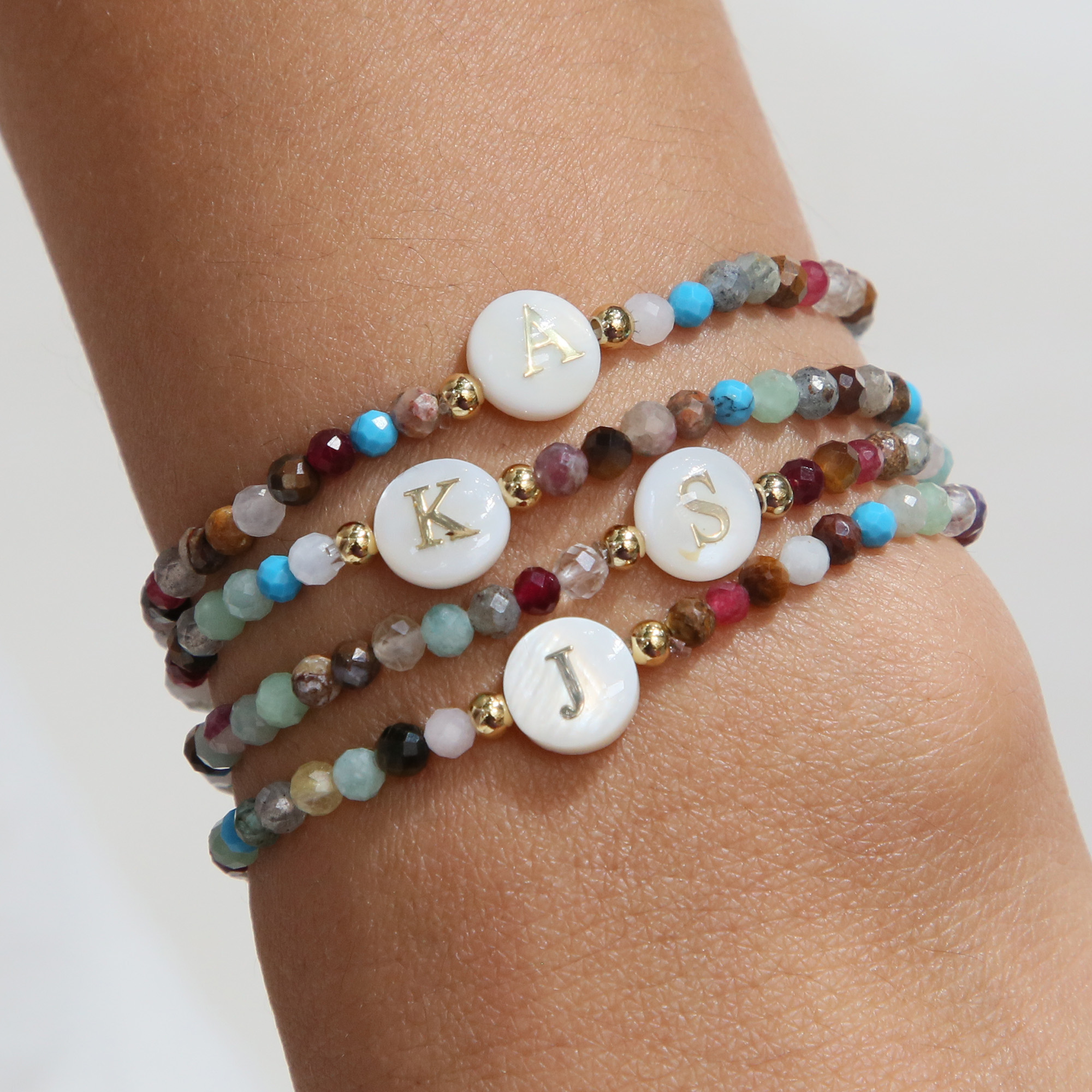 Crystal Initial Bracelets