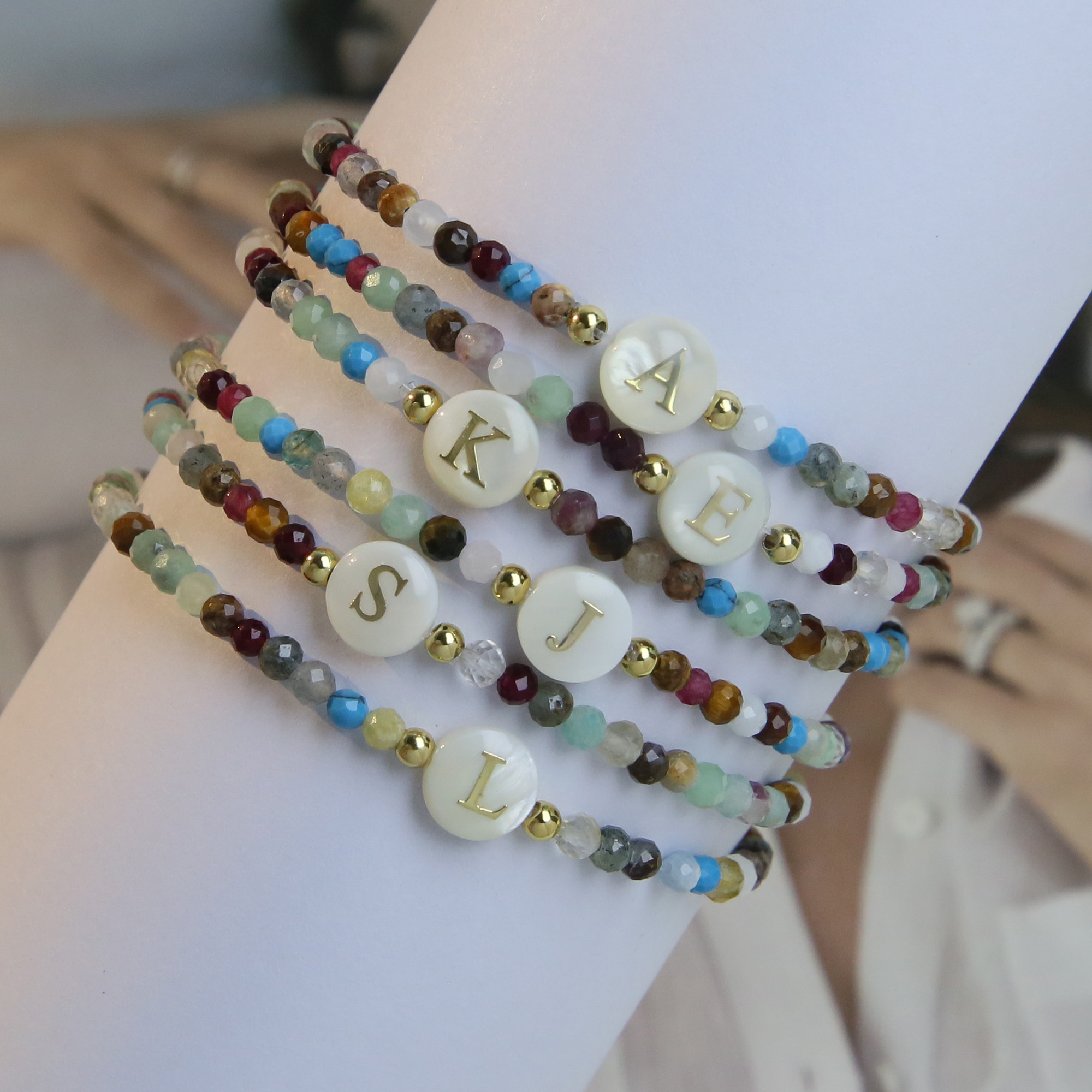Crystal Initial Bracelets