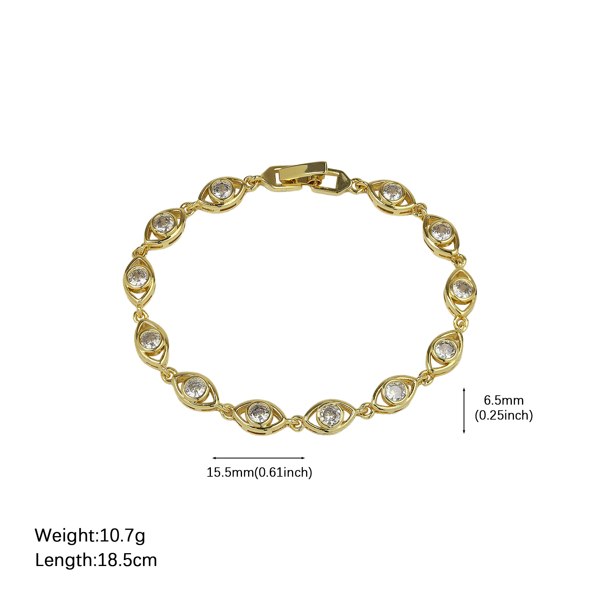 Zirocnia Geometric Star Moon Bracelet