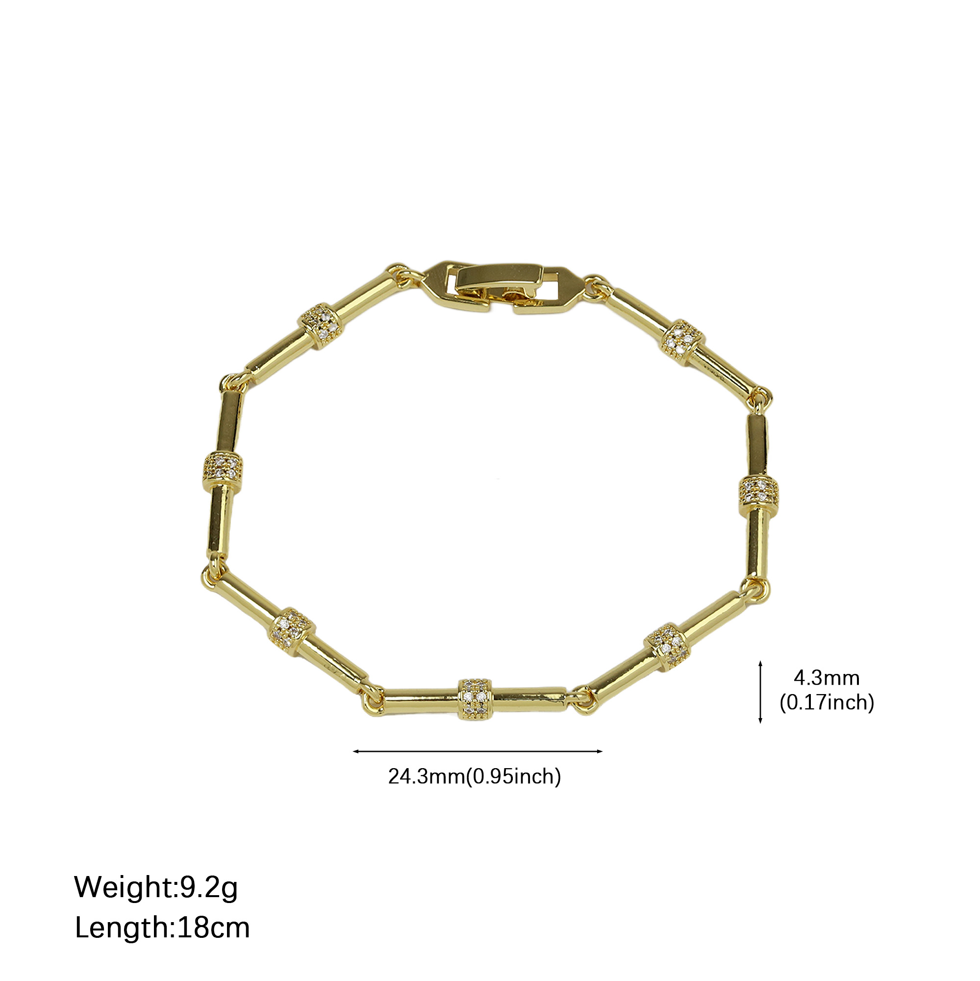 Zirocnia Geometric Star Moon Bracelet