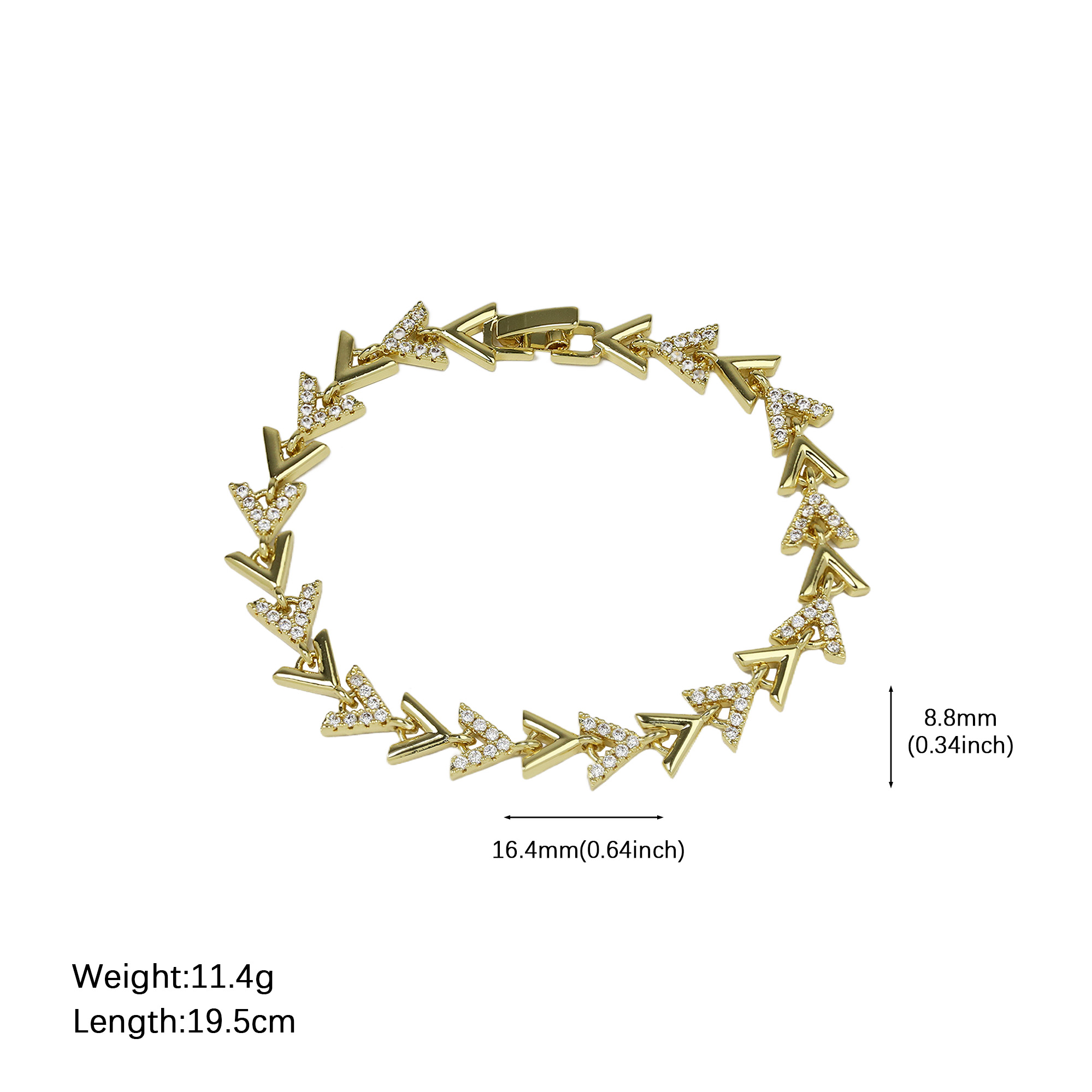 Zirocnia Geometric Star Moon Bracelet