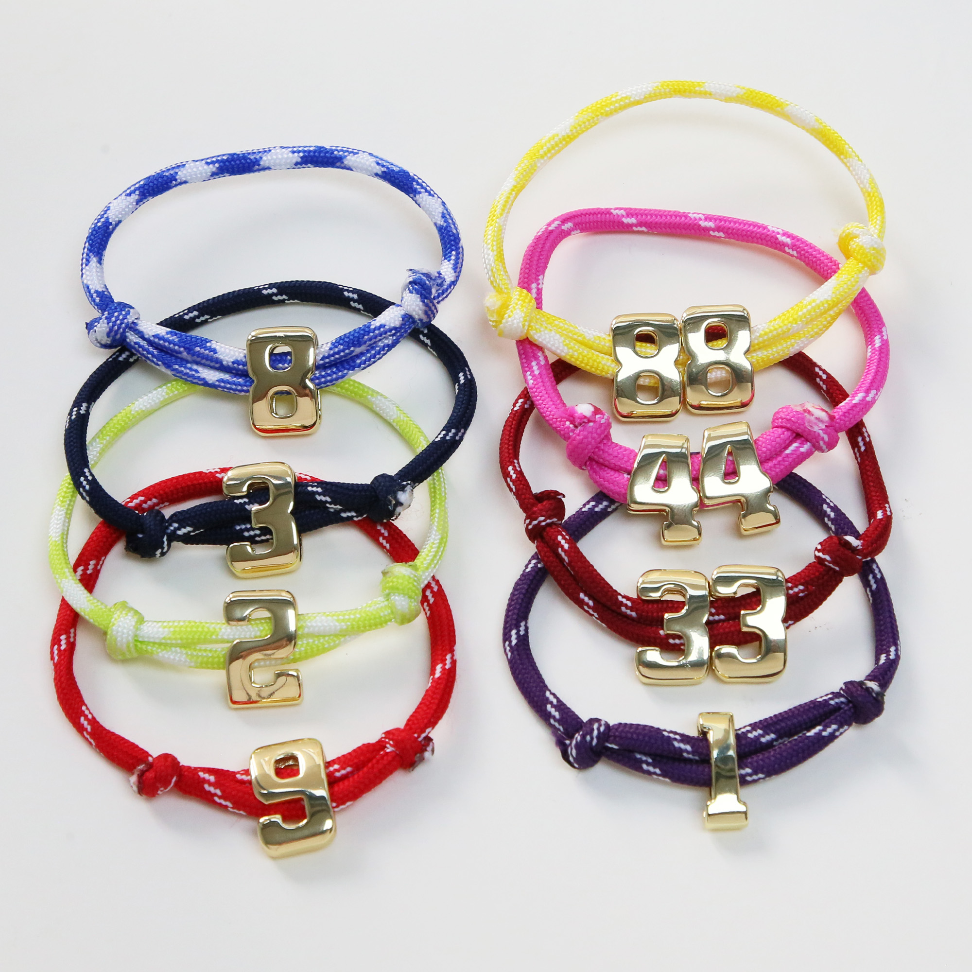 Multi Color Rope Heart Star Letter Number  Bracelets
