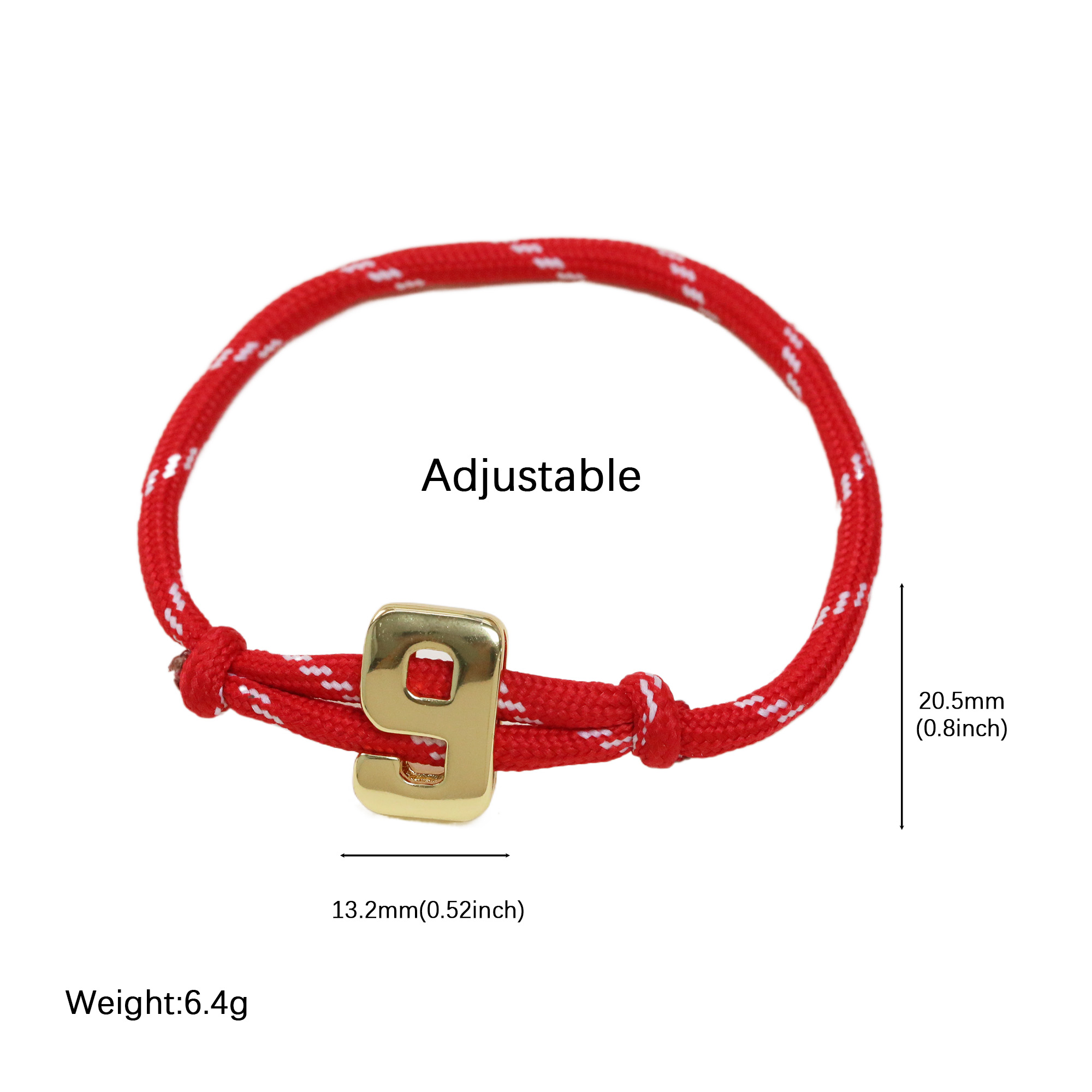 Multi Color Rope Heart Star Letter Number  Bracelets