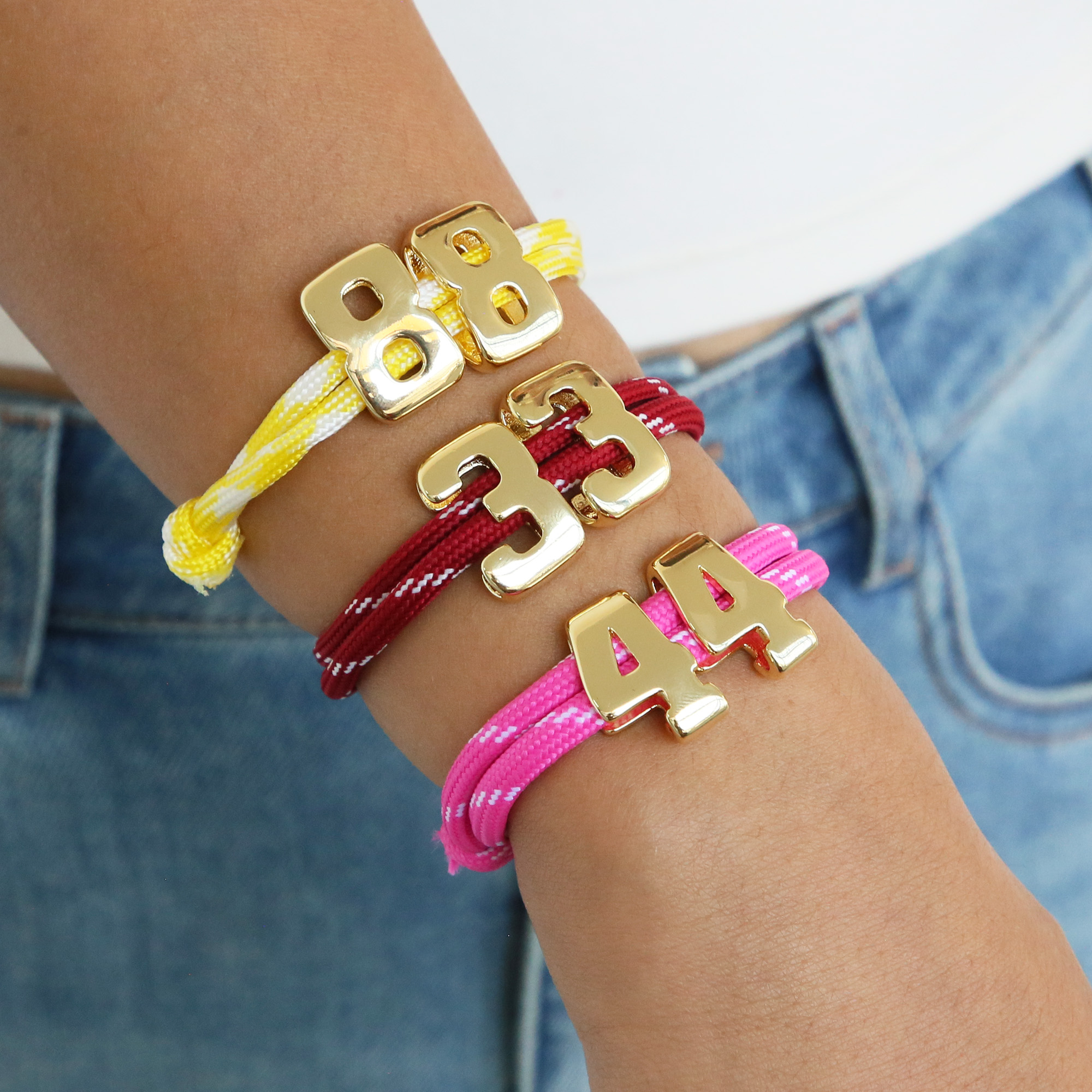 Multi Color Rope Heart Star Letter Number  Bracelets