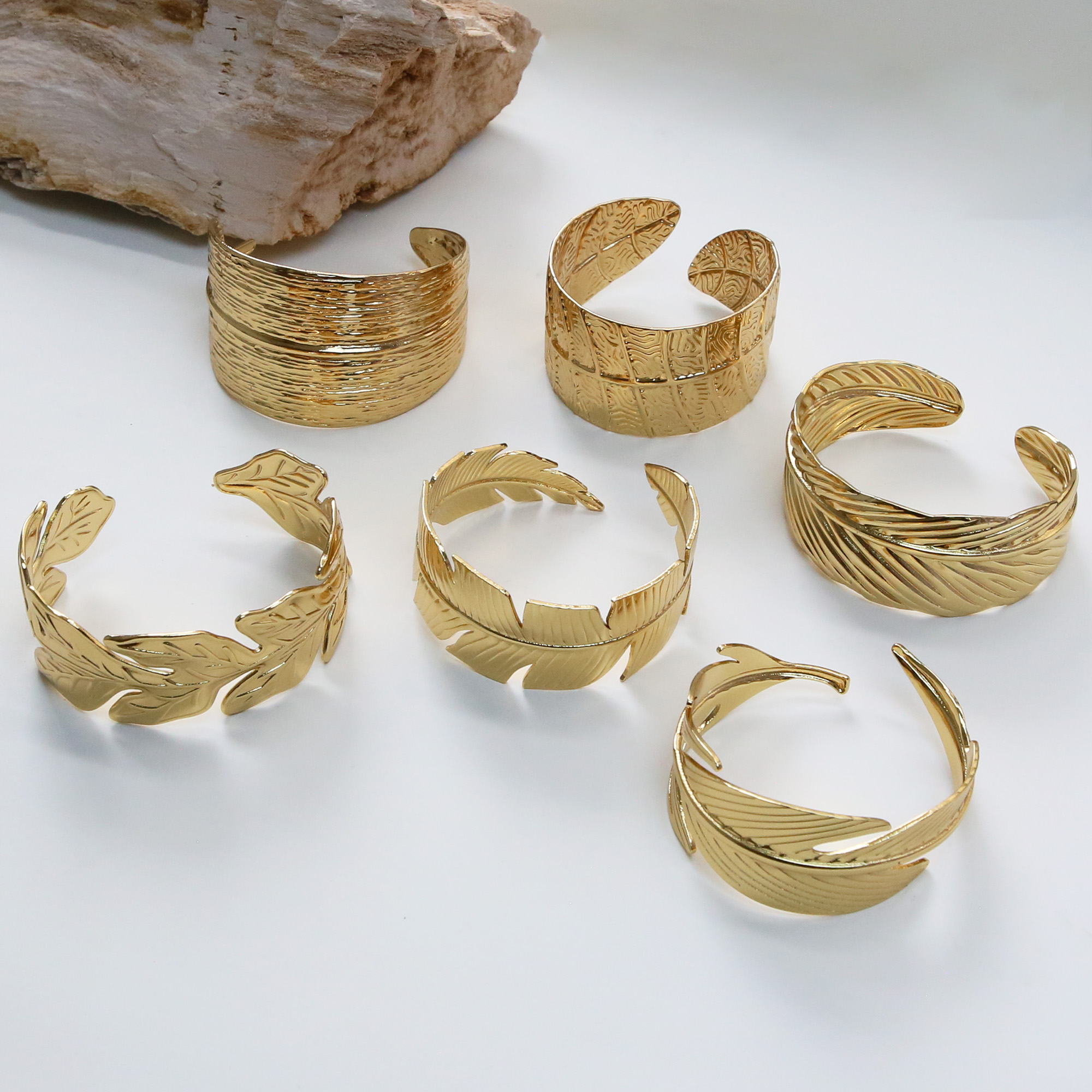 Stainless Steel Gold Plated Bangle