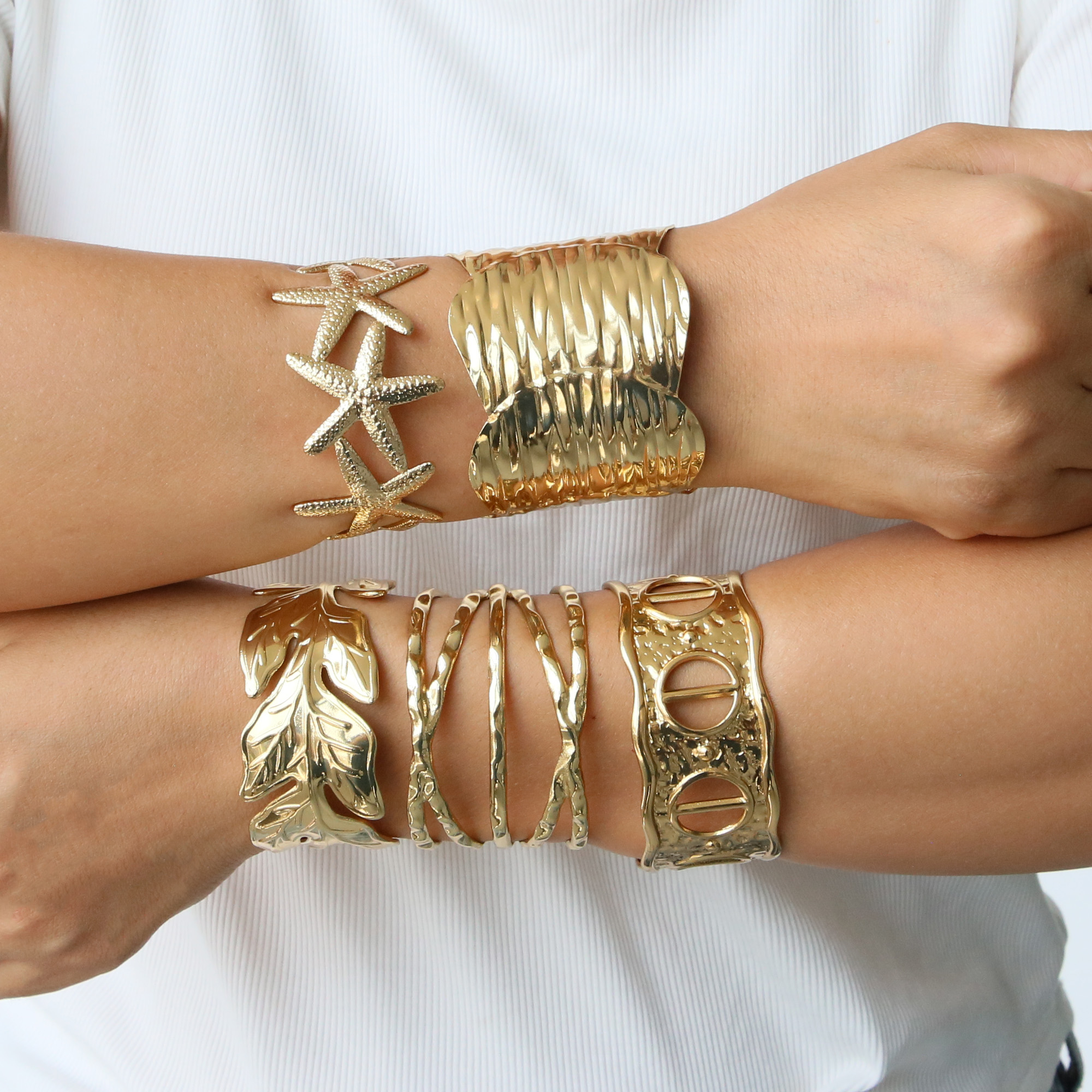 Stainless Steel Gold Plated Bangle