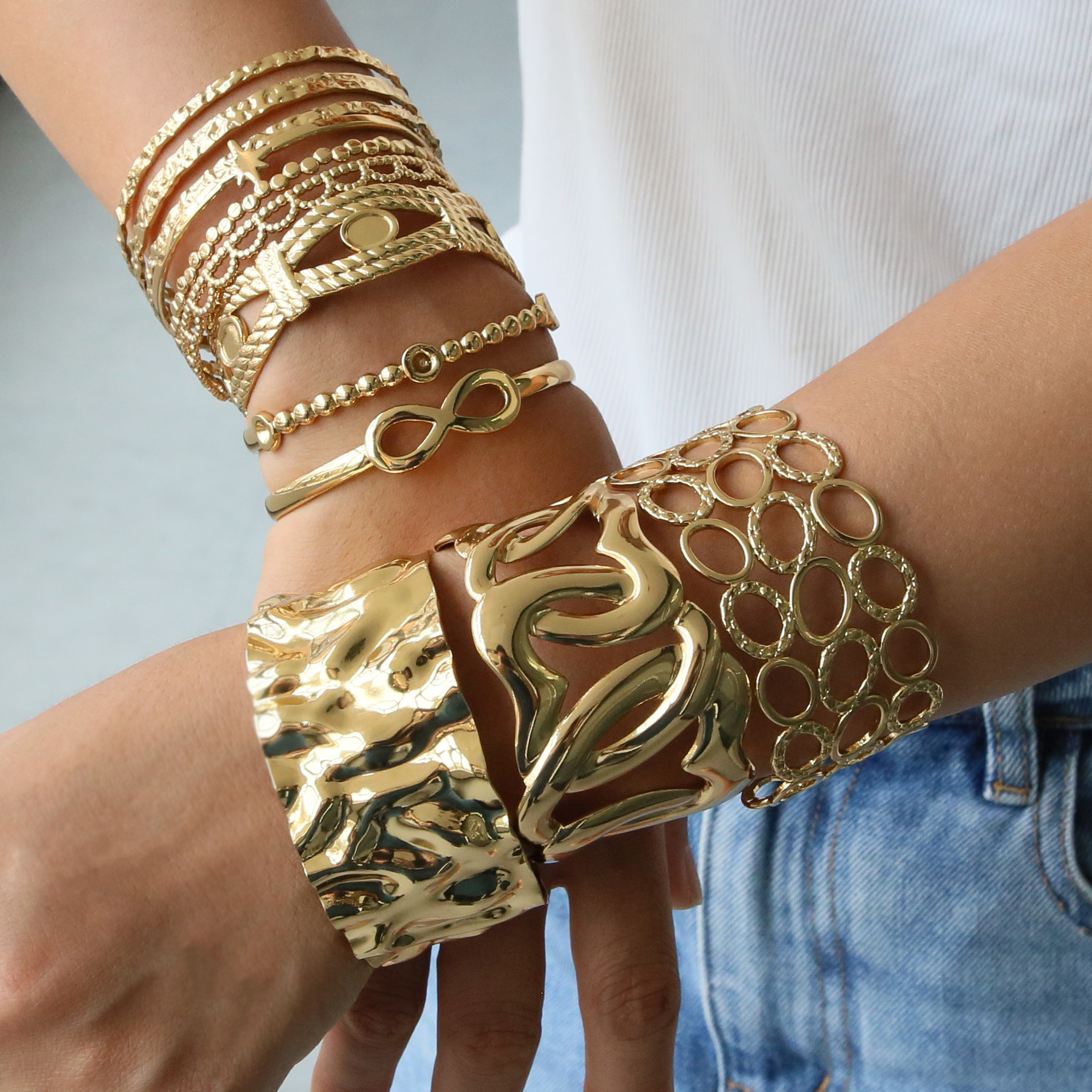 Stainless Steel Gold Plated Bangle