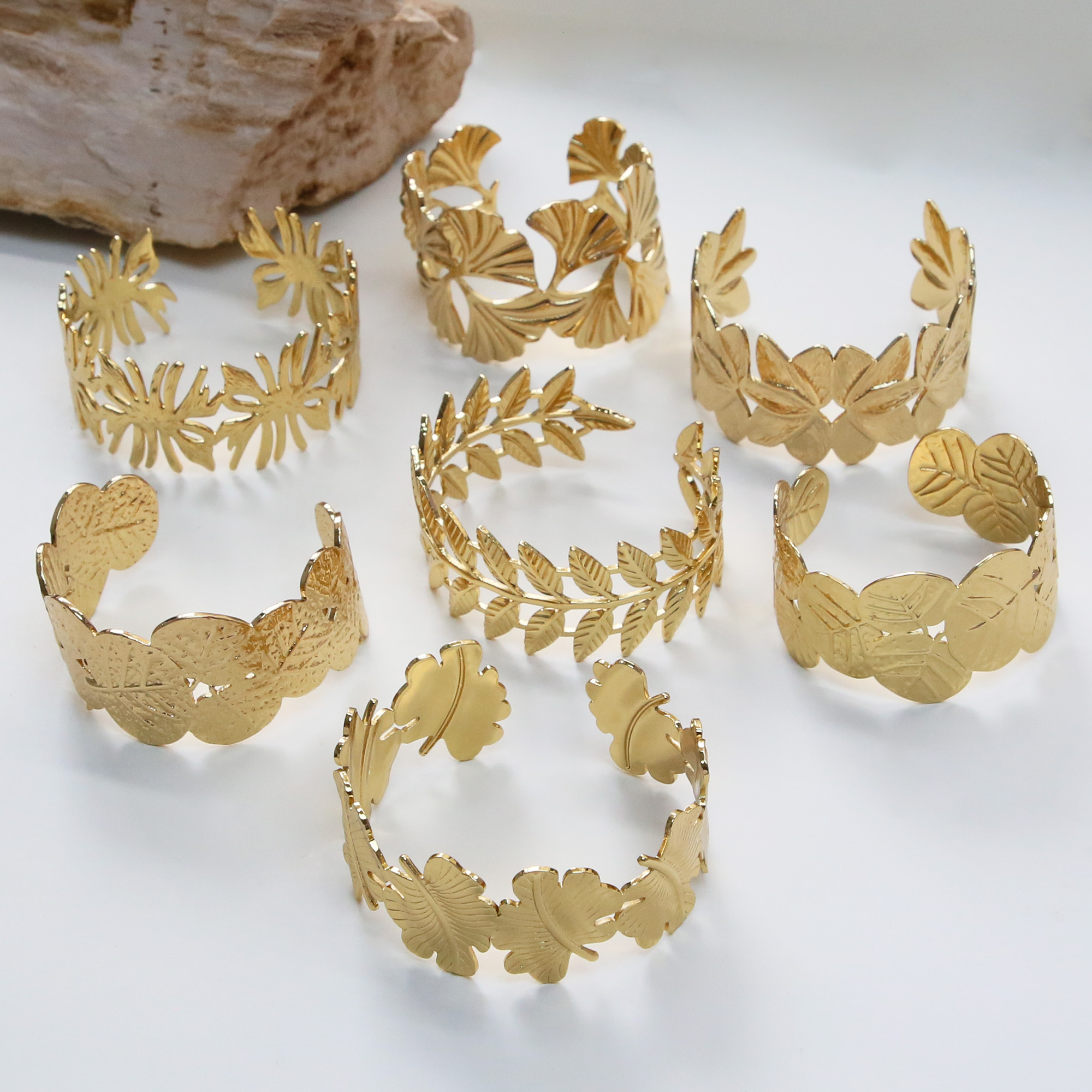 Stainless Steel Gold Plated Bangle