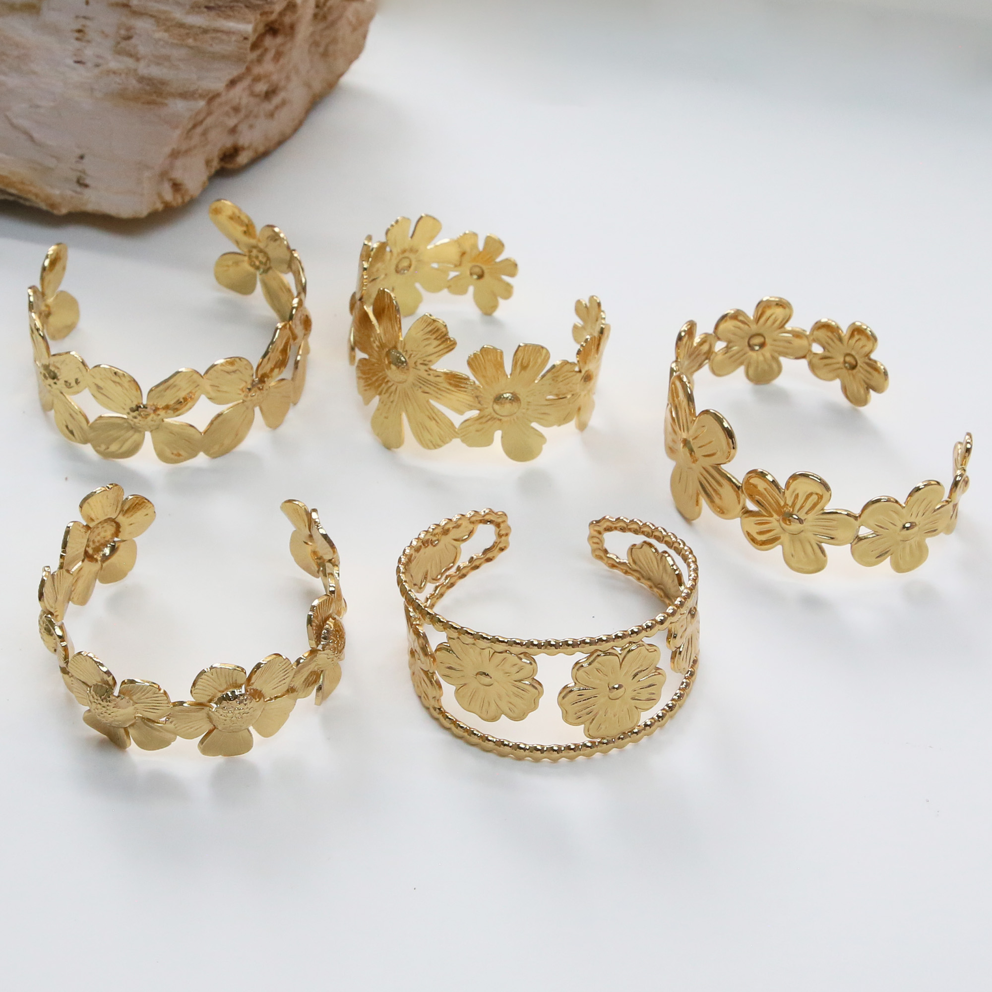 Stainless Steel Gold Plated Bangle