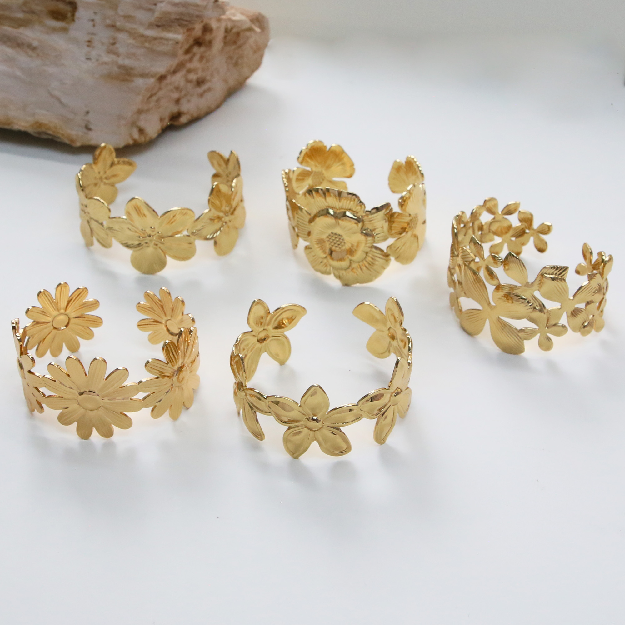 Stainless Steel Gold Plated Bangle