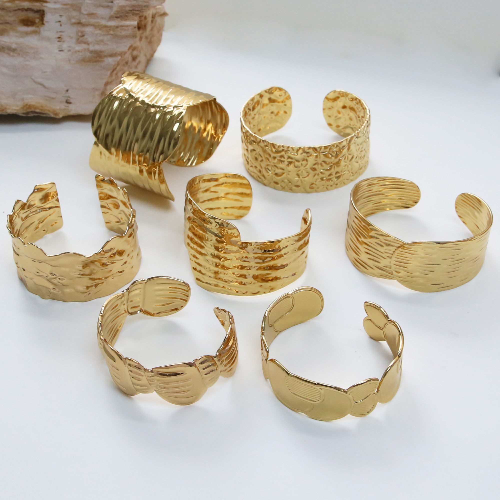 Stainless Steel Gold Plated Bangle