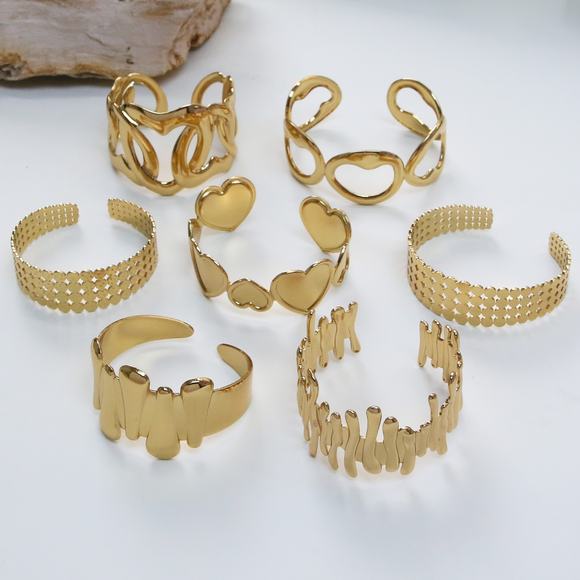 Stainless Steel Gold Plated Bangle