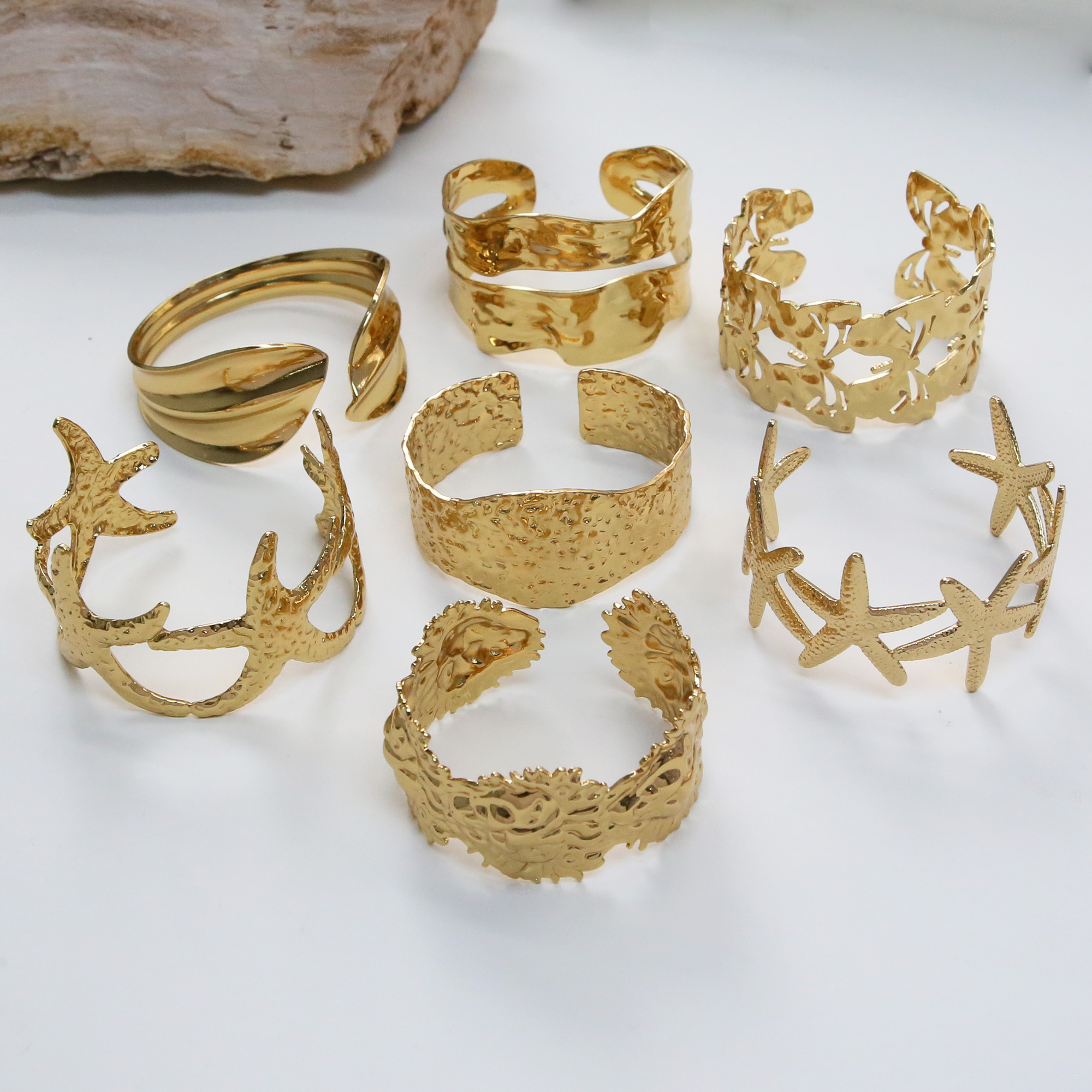 Stainless Steel Gold Plated Bangle