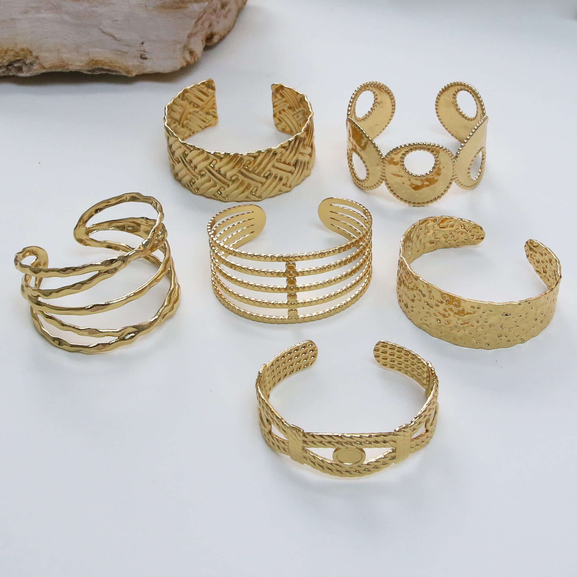 Stainless Steel Gold Plated Bangle