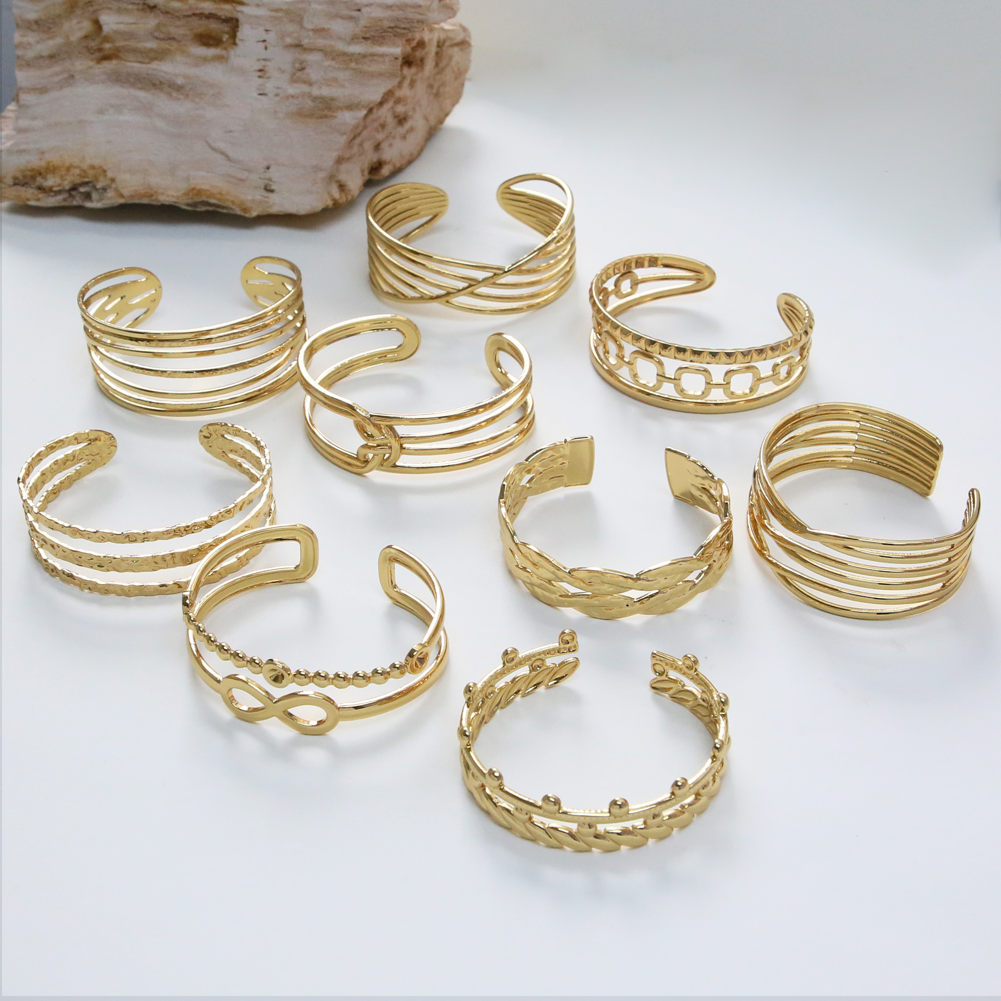 Stainless Steel Gold Plated Bangle