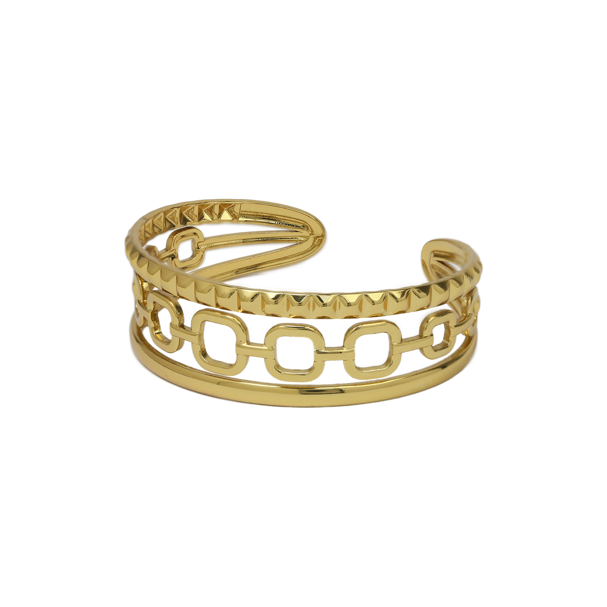 Stainless Steel Gold Plated Bangle