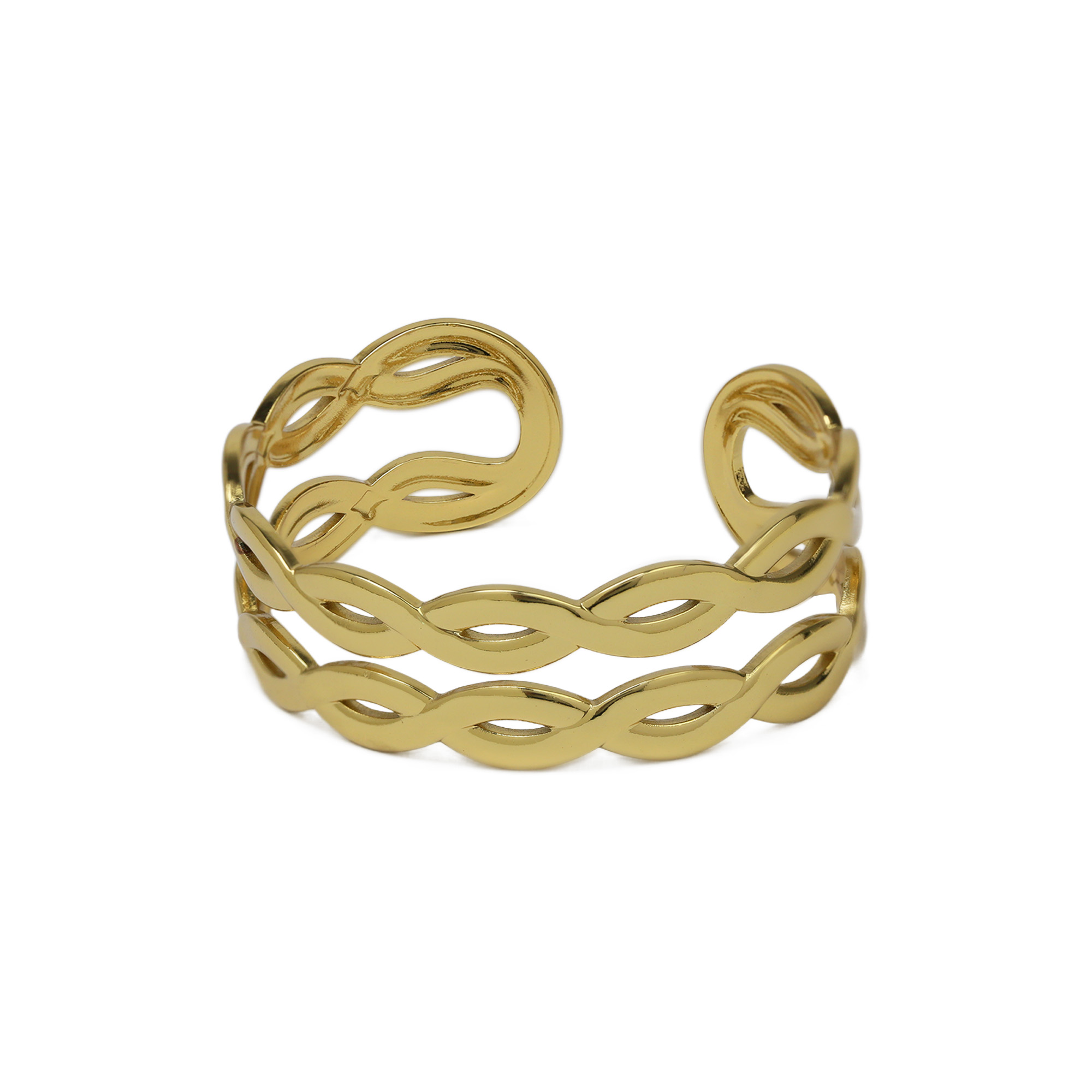 Stainless Steel Gold Plated Bangle