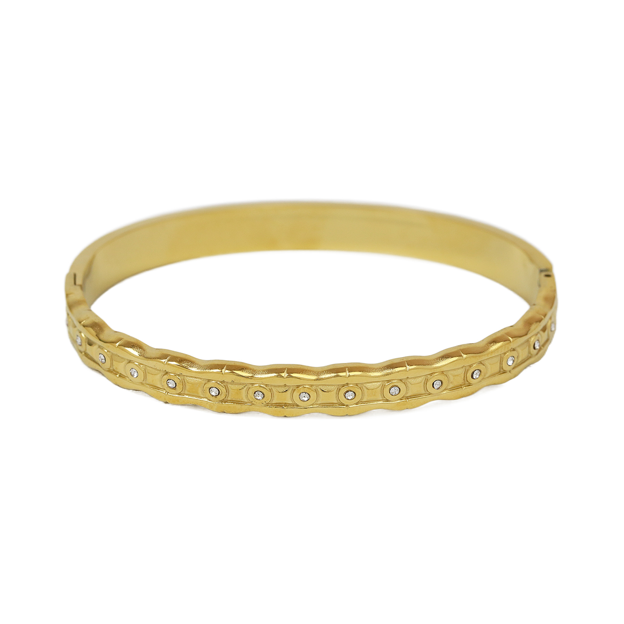 Flower Eye Stainless Steel Bangles