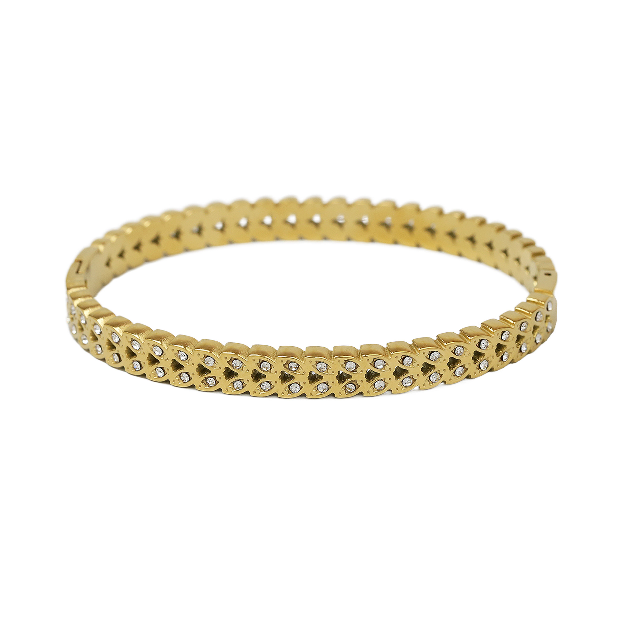 Diamond Arrow Heart Stainless Steel Bangles