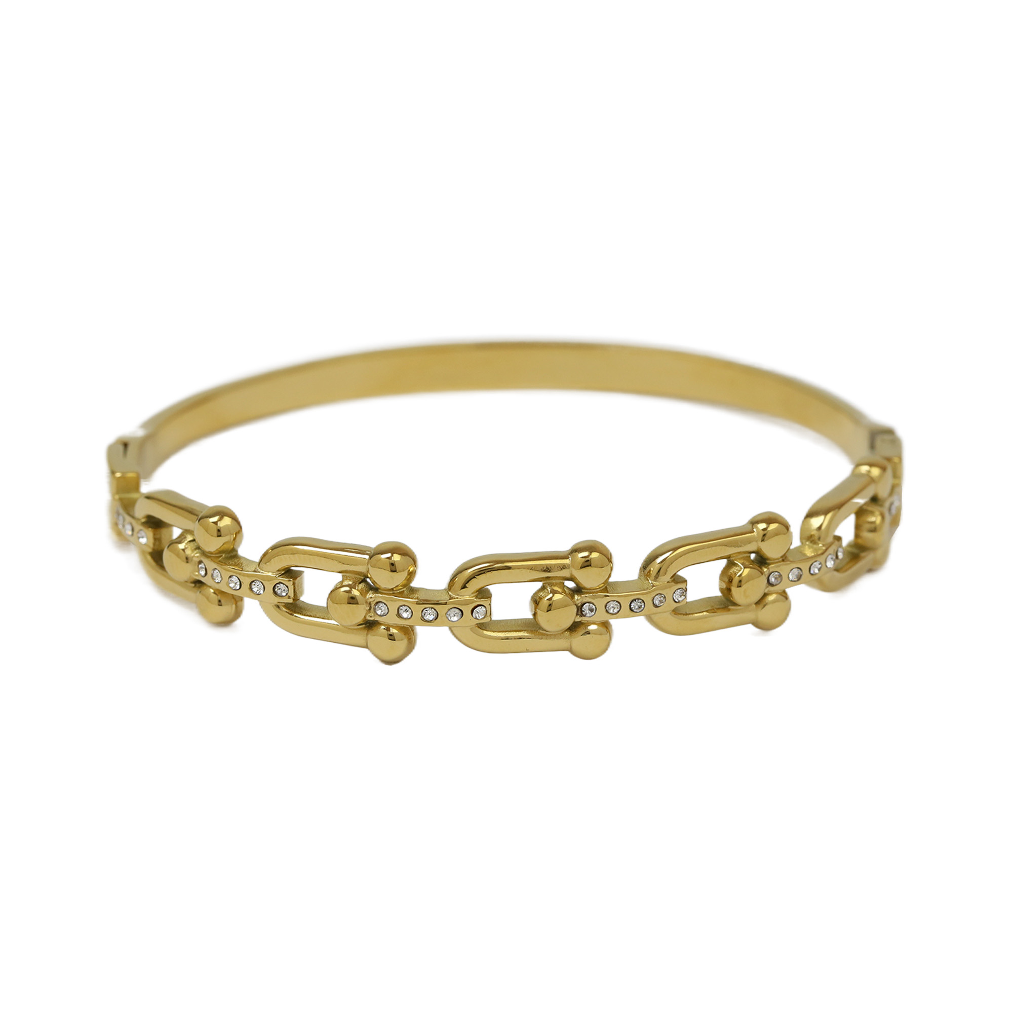 Heart U Shape Stainless Steel Bangles