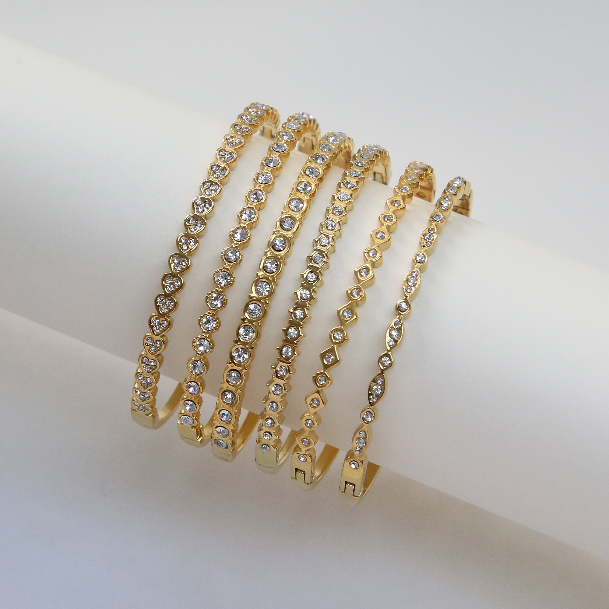 Heart Star Eye Stainless Steel Bangles