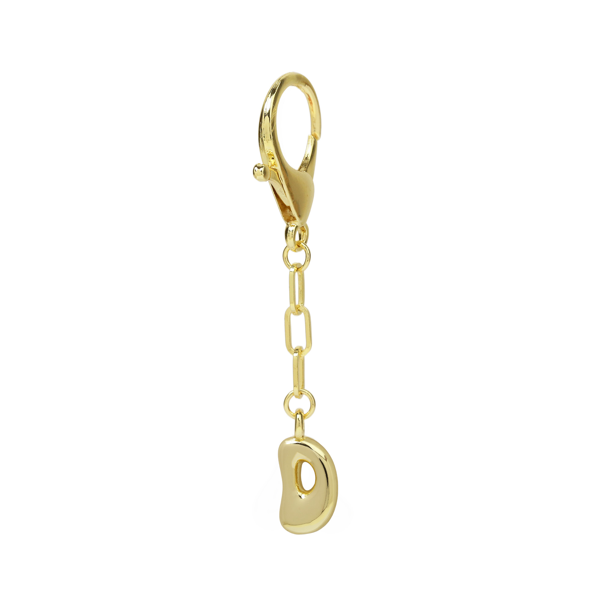 Chunky Bubble  Initial  Letter Bag Key Chain Charm