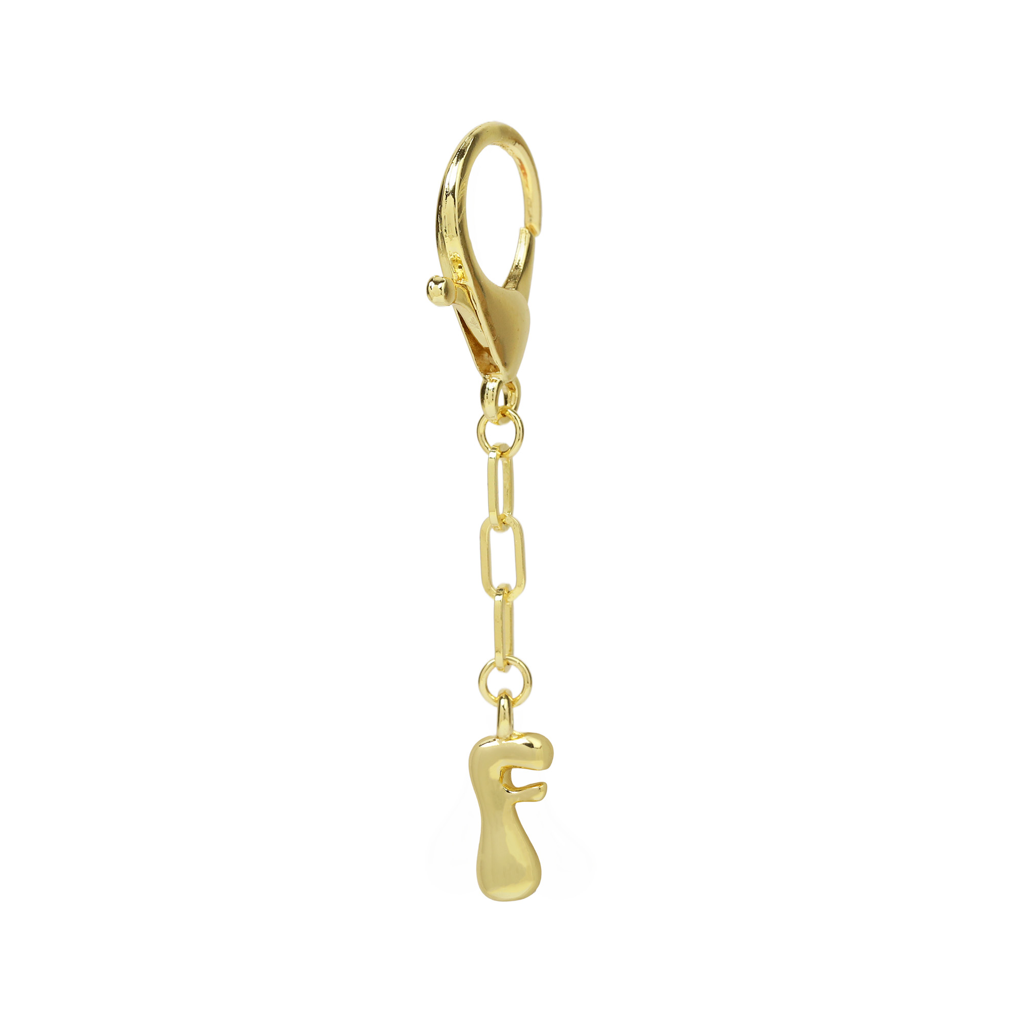 Chunky Bubble  Initial  Letter Bag Key Chain Charm