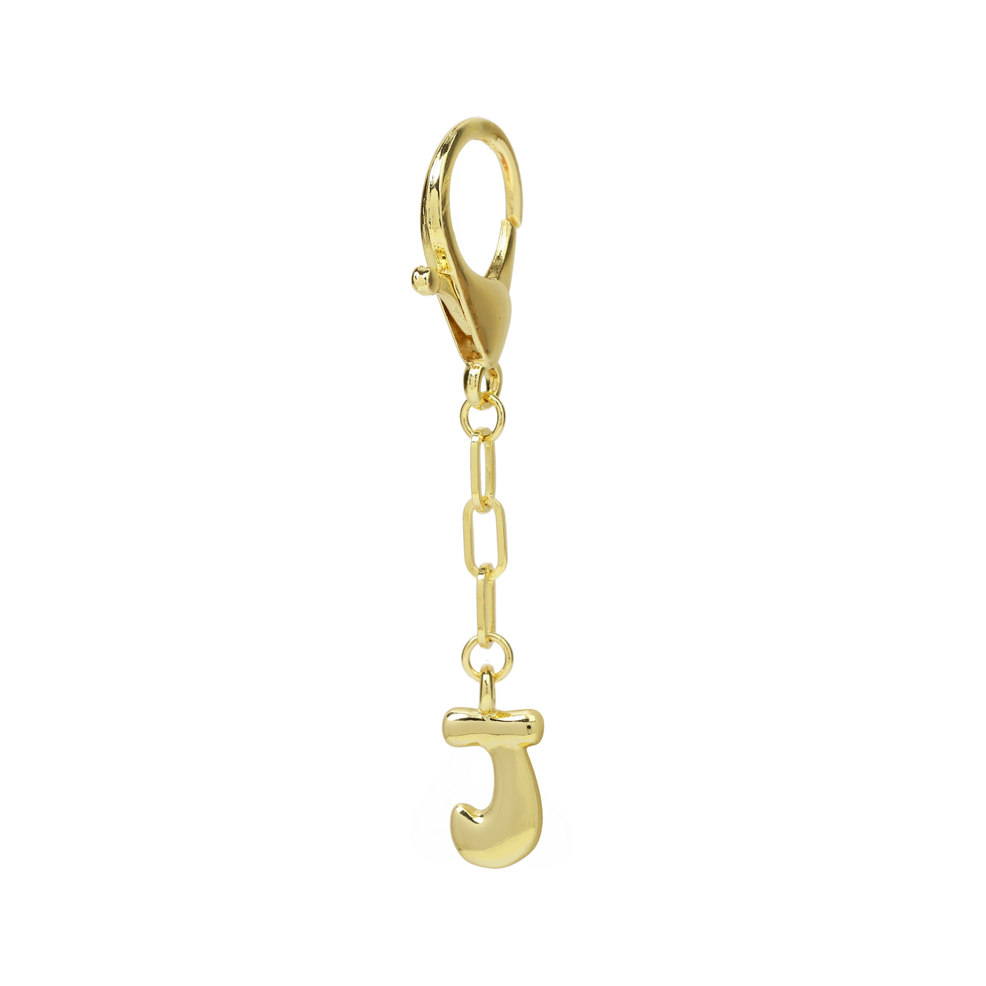 Chunky Bubble  Initial  Letter Bag Key Chain Charm