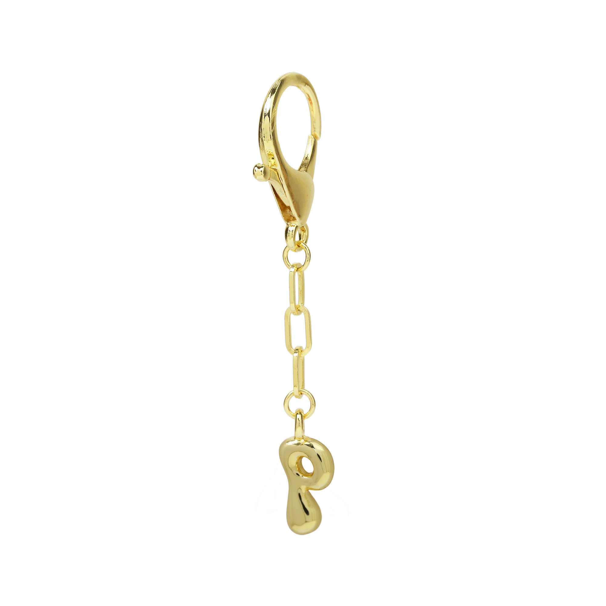 Chunky Bubble  Initial  Letter Bag Key Chain Charm