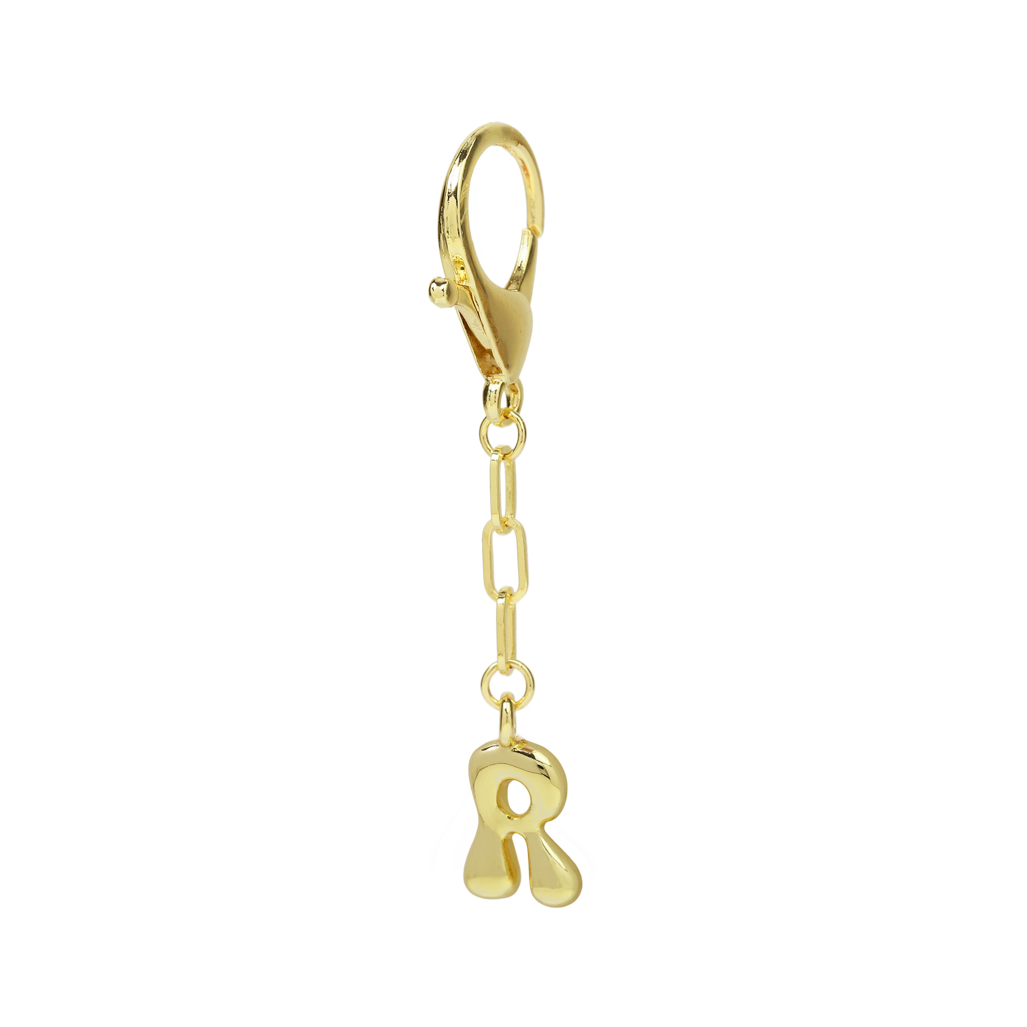 Chunky Bubble  Initial  Letter Bag Key Chain Charm