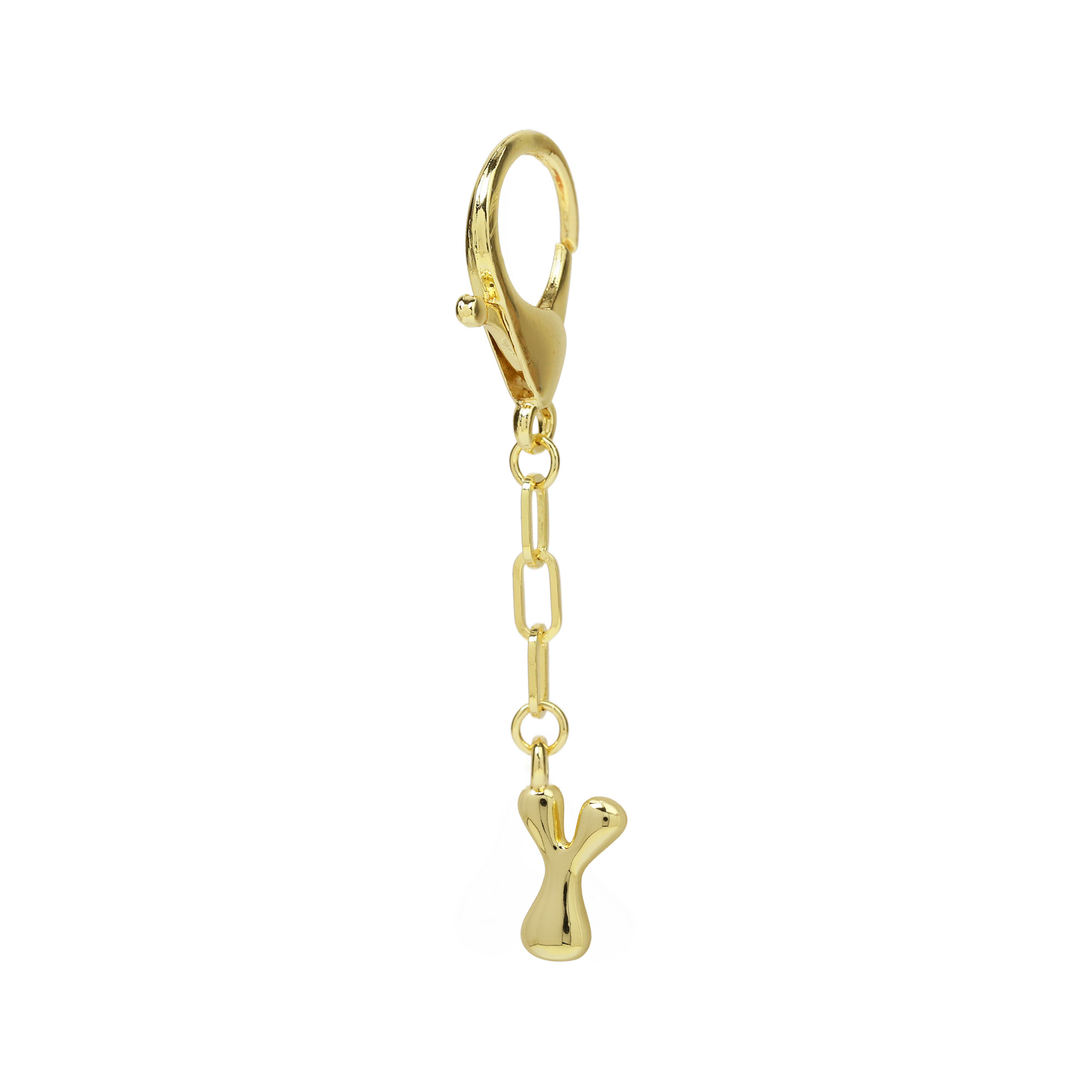 Chunky Bubble  Initial  Letter Bag Key Chain Charm