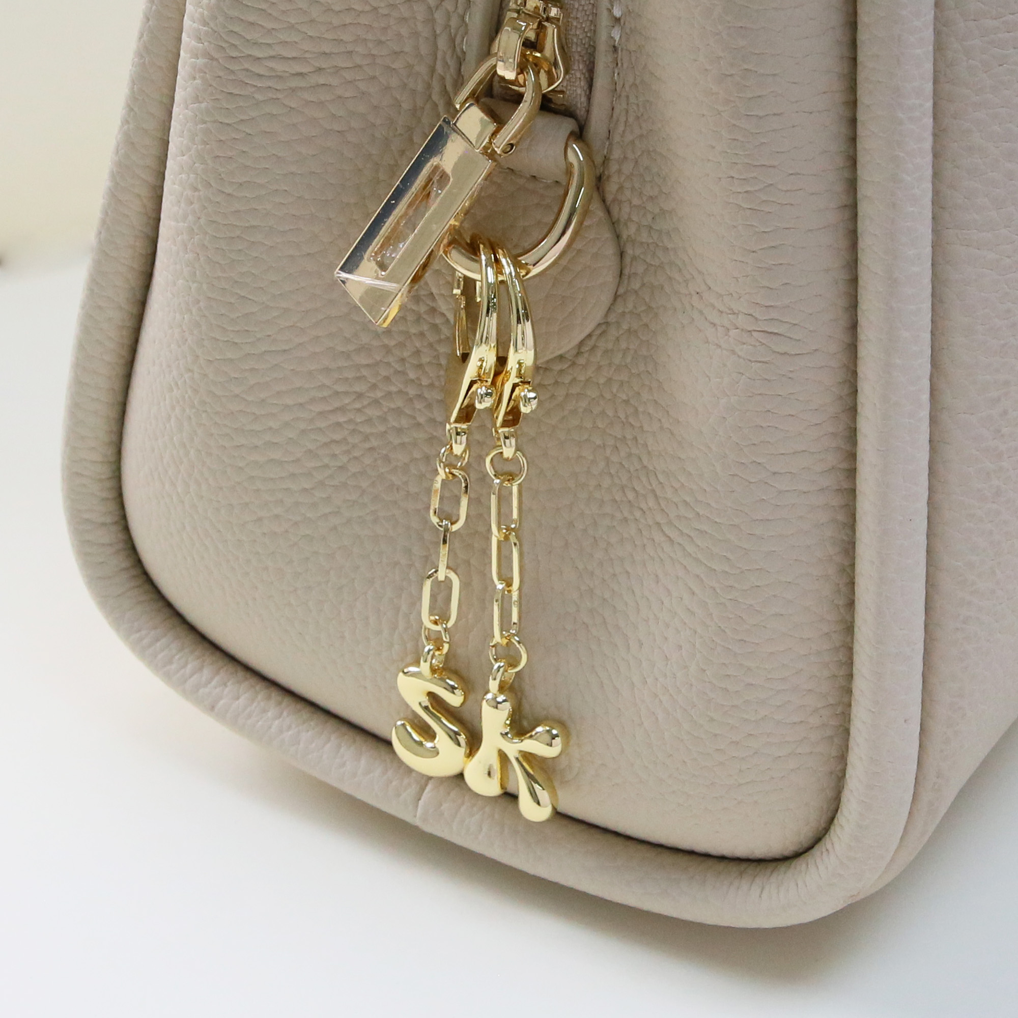 Chunky Bubble  Initial  Letter Bag Key Chain Charm