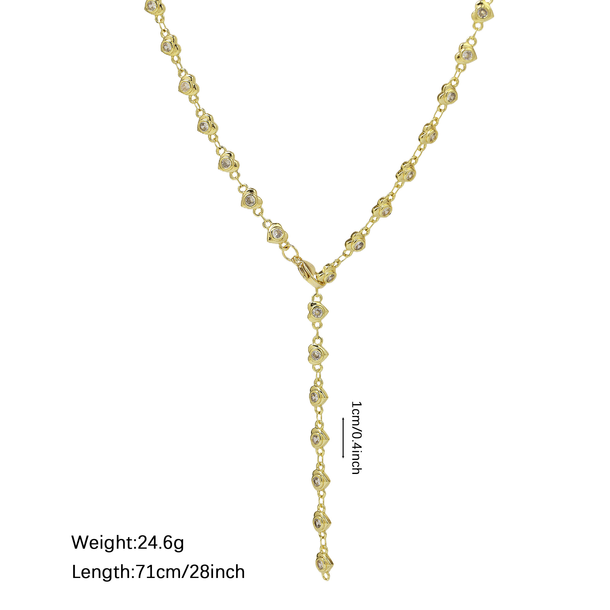 Heart Y Chain Necklace