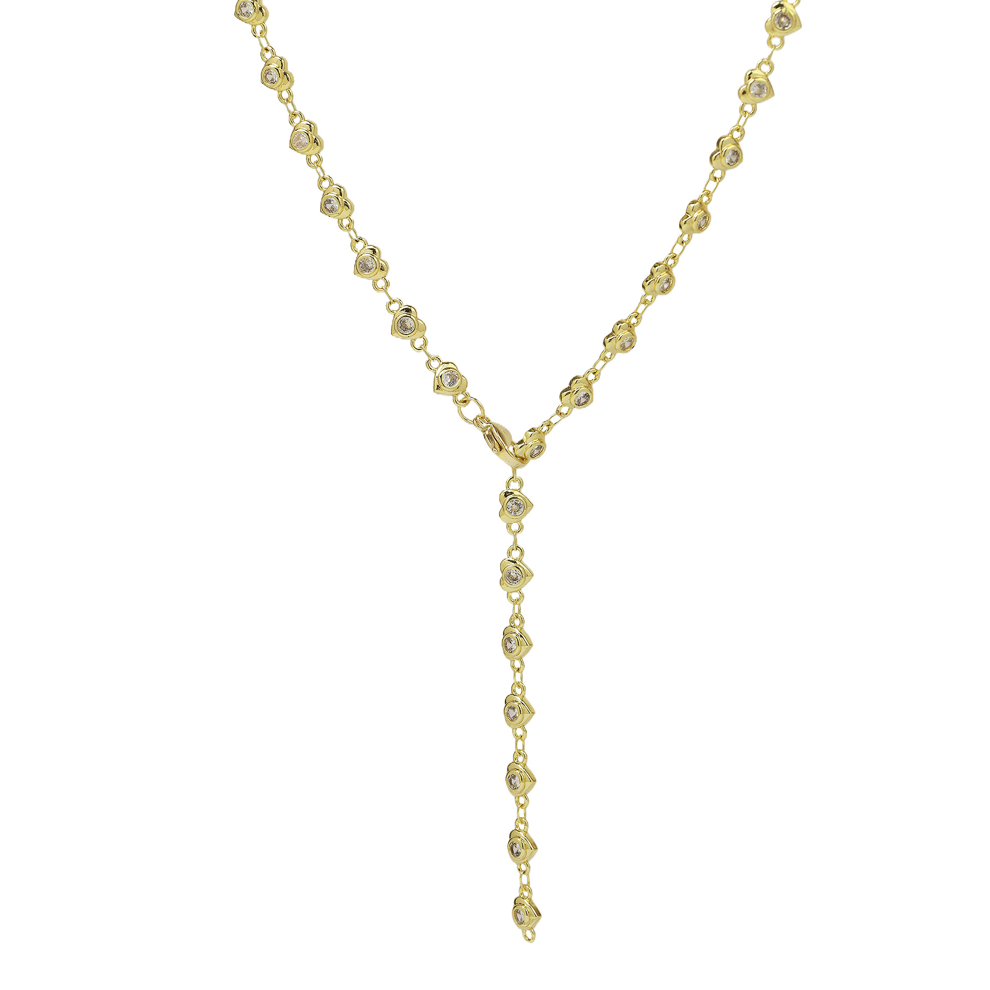 Heart Y Chain Necklace