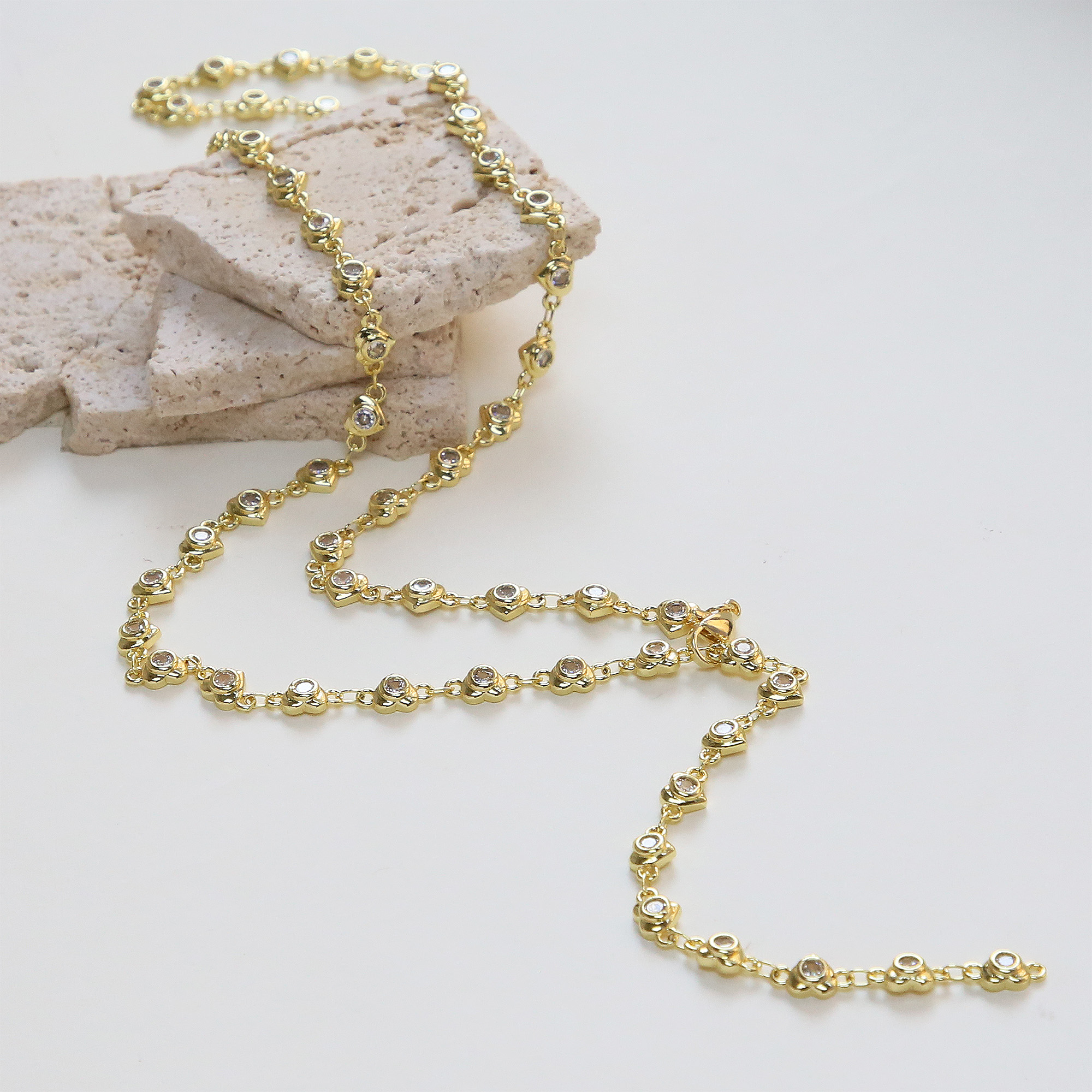 Heart Y Chain Necklace