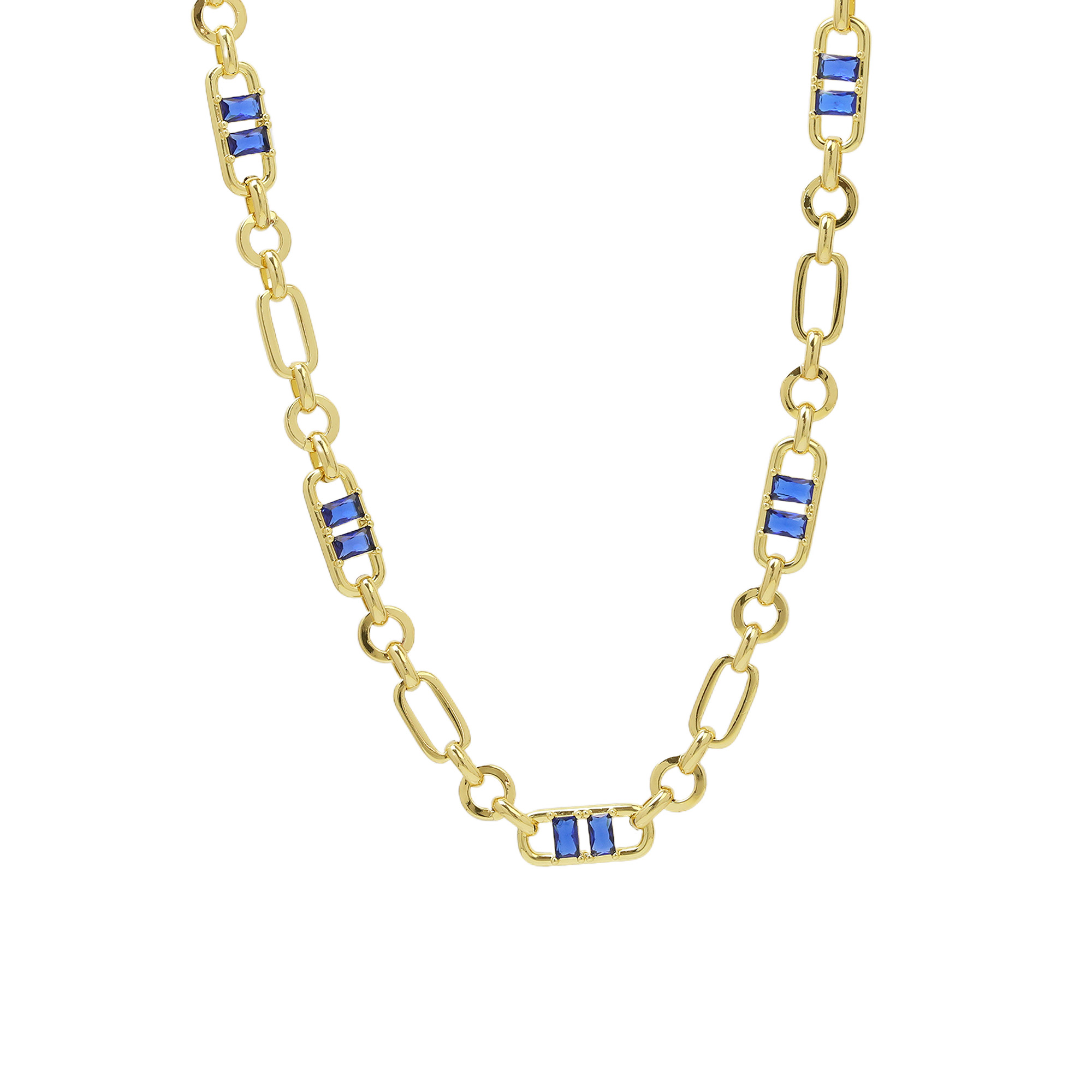Colorful Zircon 7mm Chain Necklace