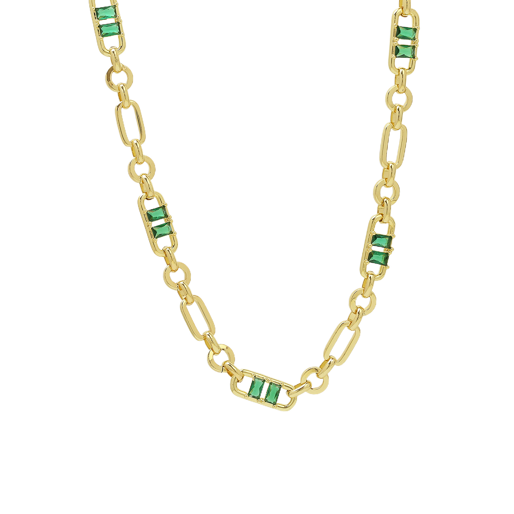 Colorful Zircon 7mm Chain Necklace