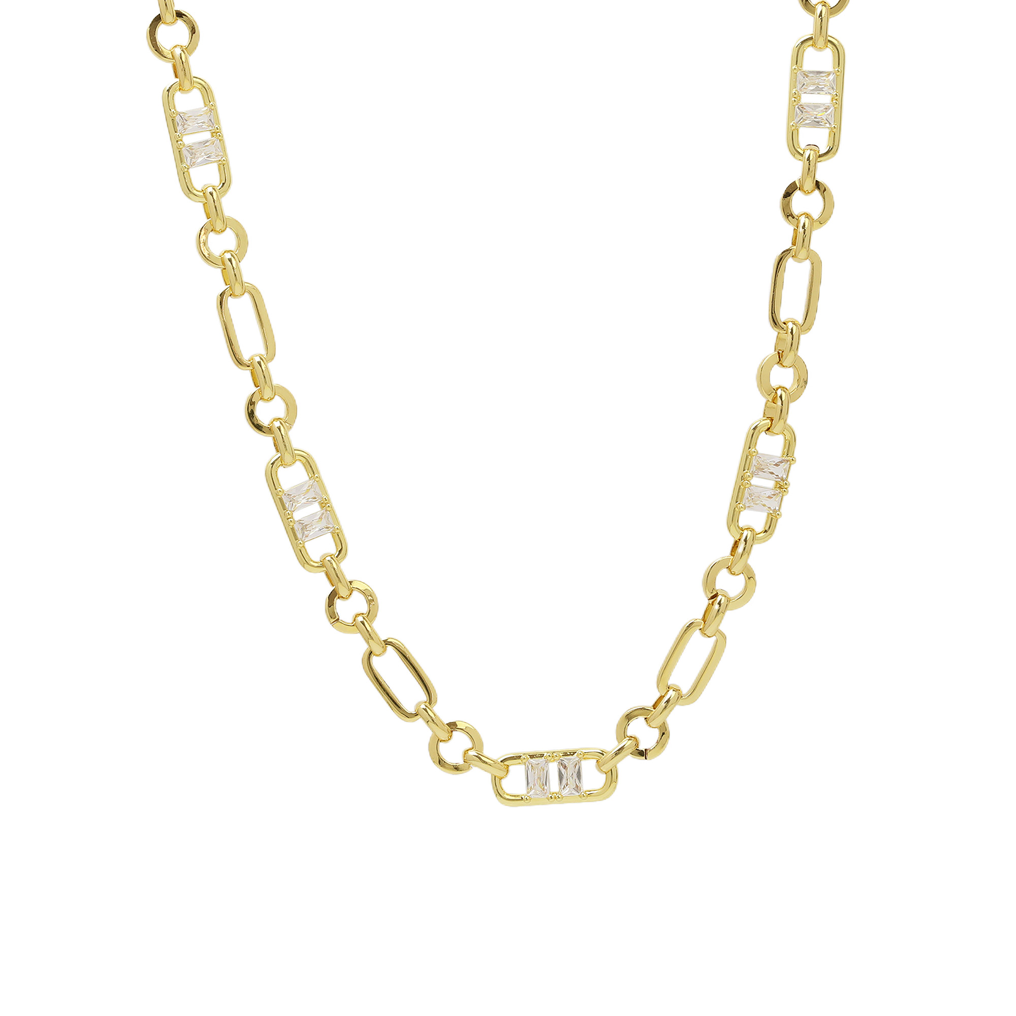 Colorful Zircon 7mm Chain Necklace