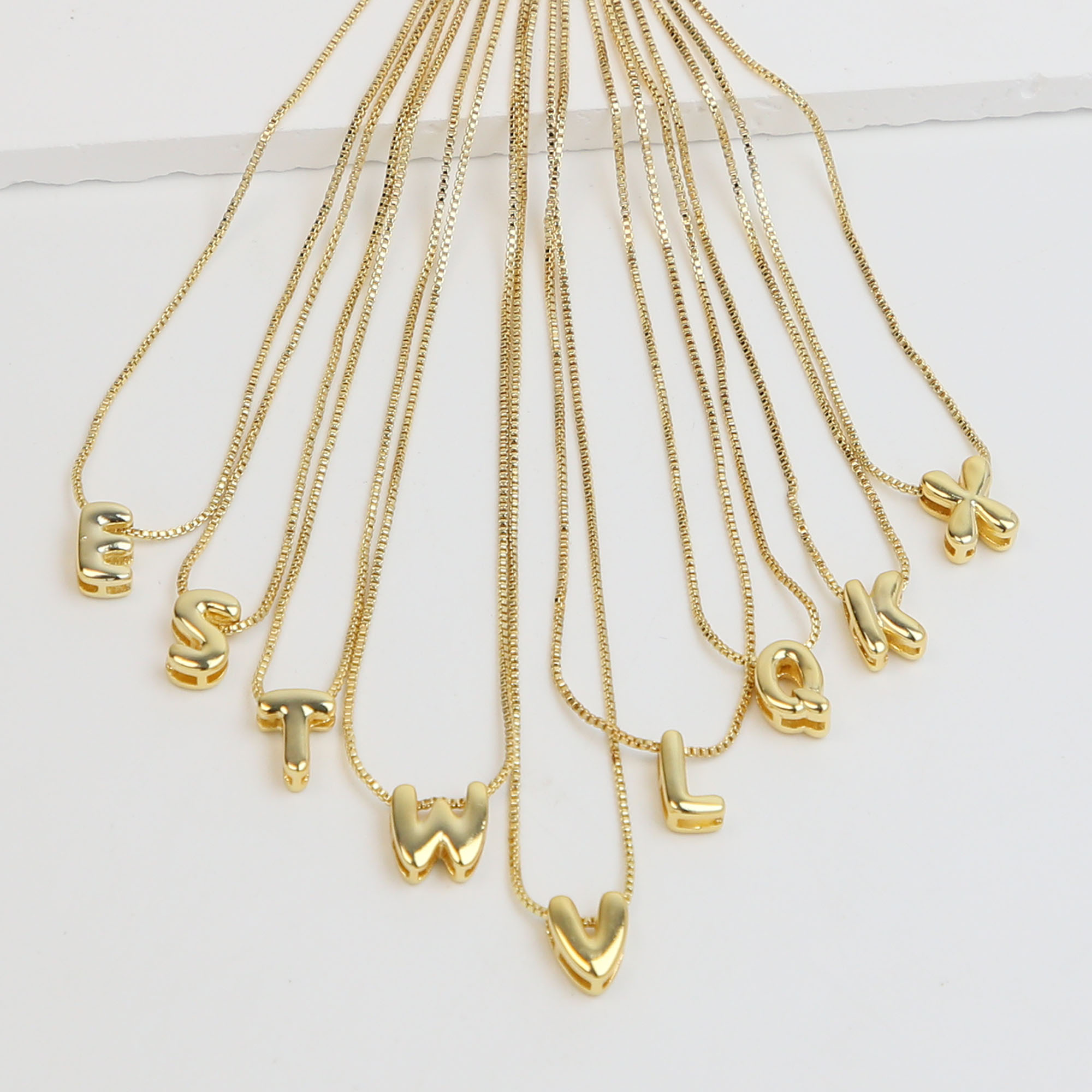 Mini DIY Initial  Bubble Letter Pendant Charm