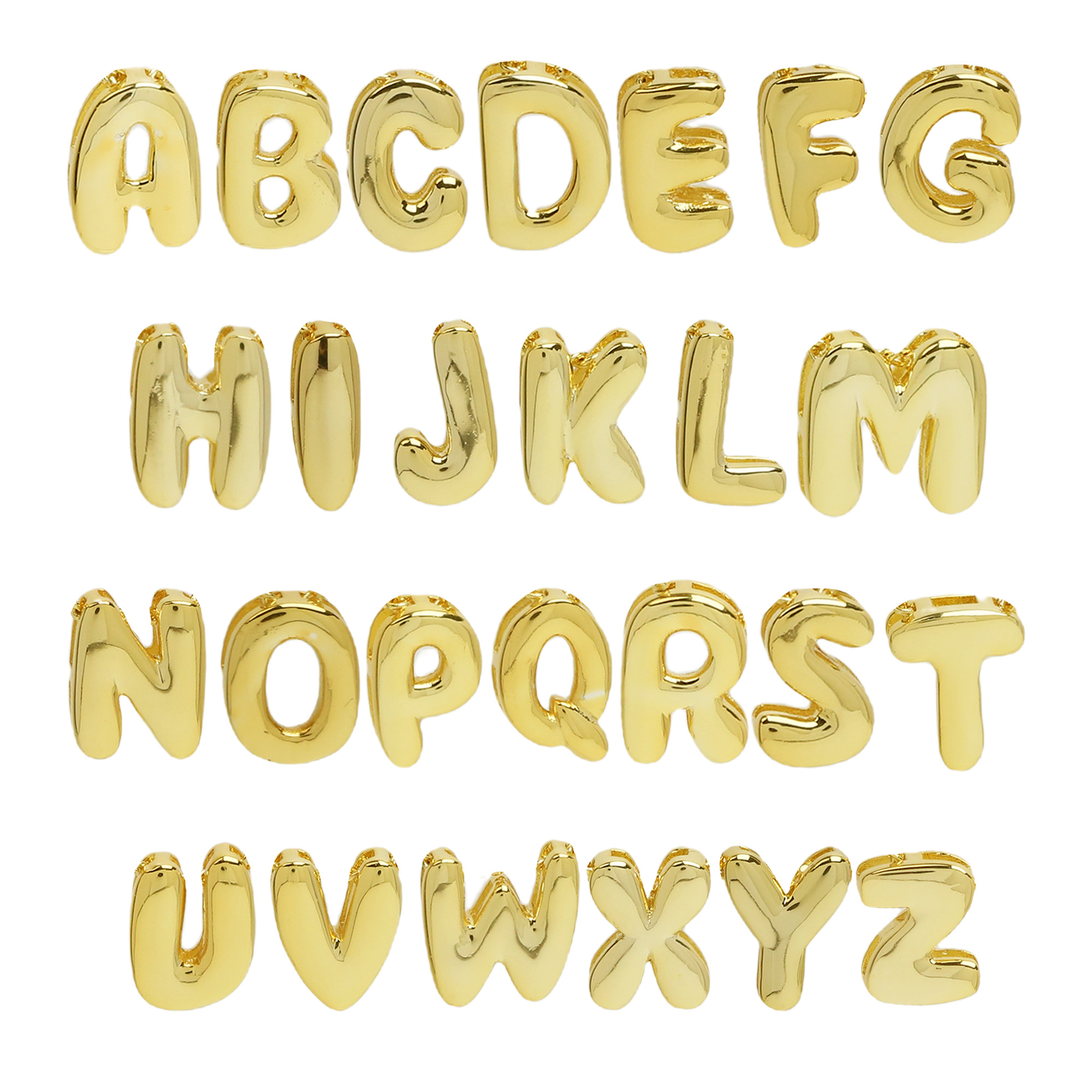 Mini DIY Initial  Bubble Letter Pendant Charm