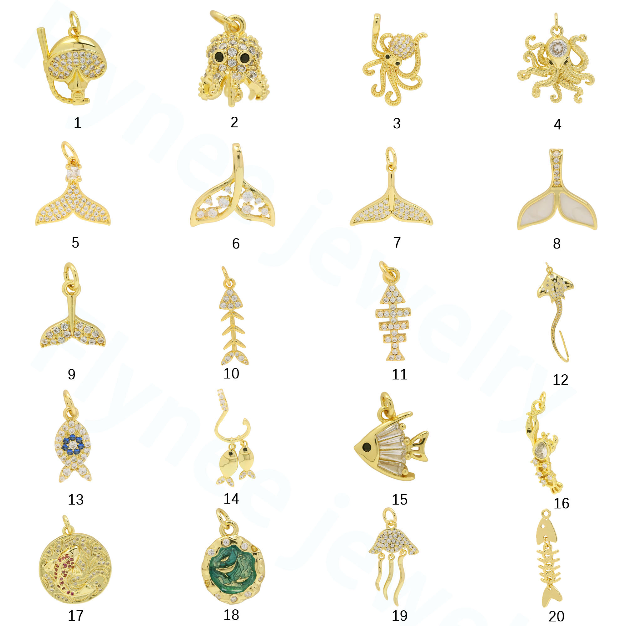 Octopus/Fish Sea Creatures Pendant