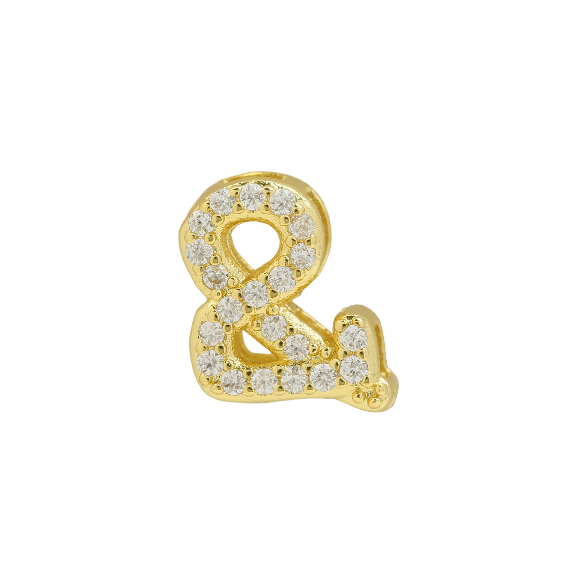 Small Zircon DIY Initial Letter Alphabet Pendant