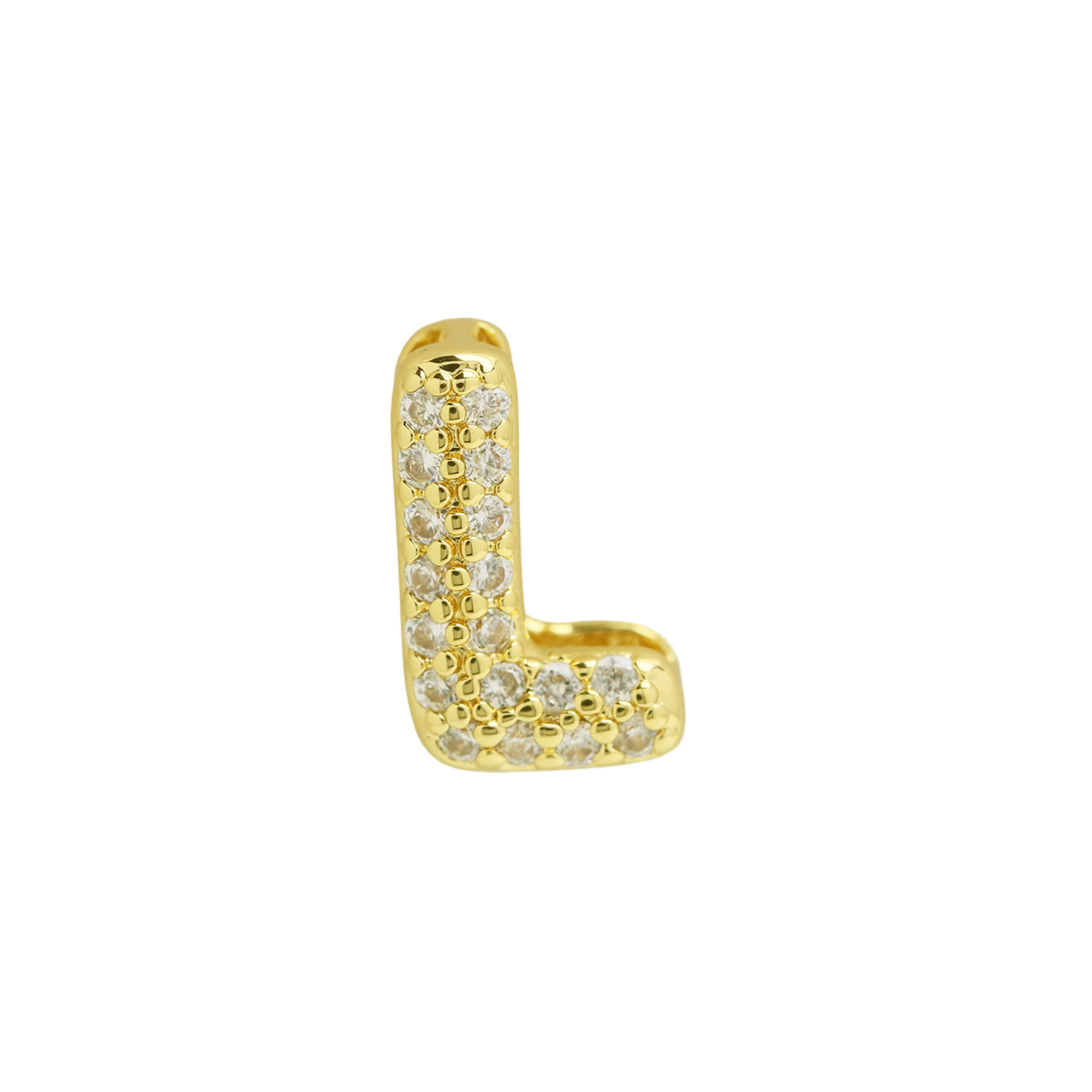 Small Zircon DIY Initial Letter Alphabet Pendant