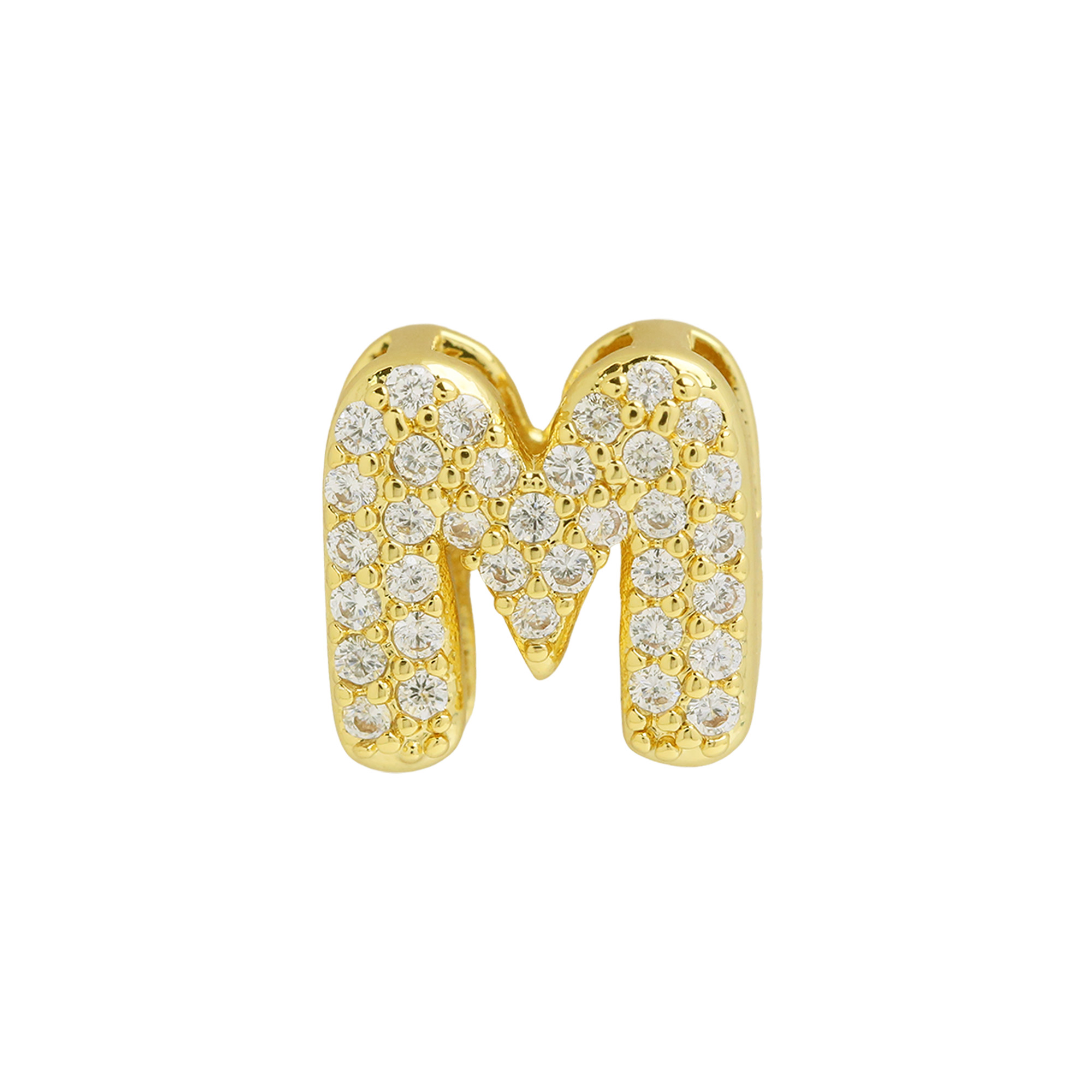 Small Zircon DIY Initial Letter Alphabet Pendant