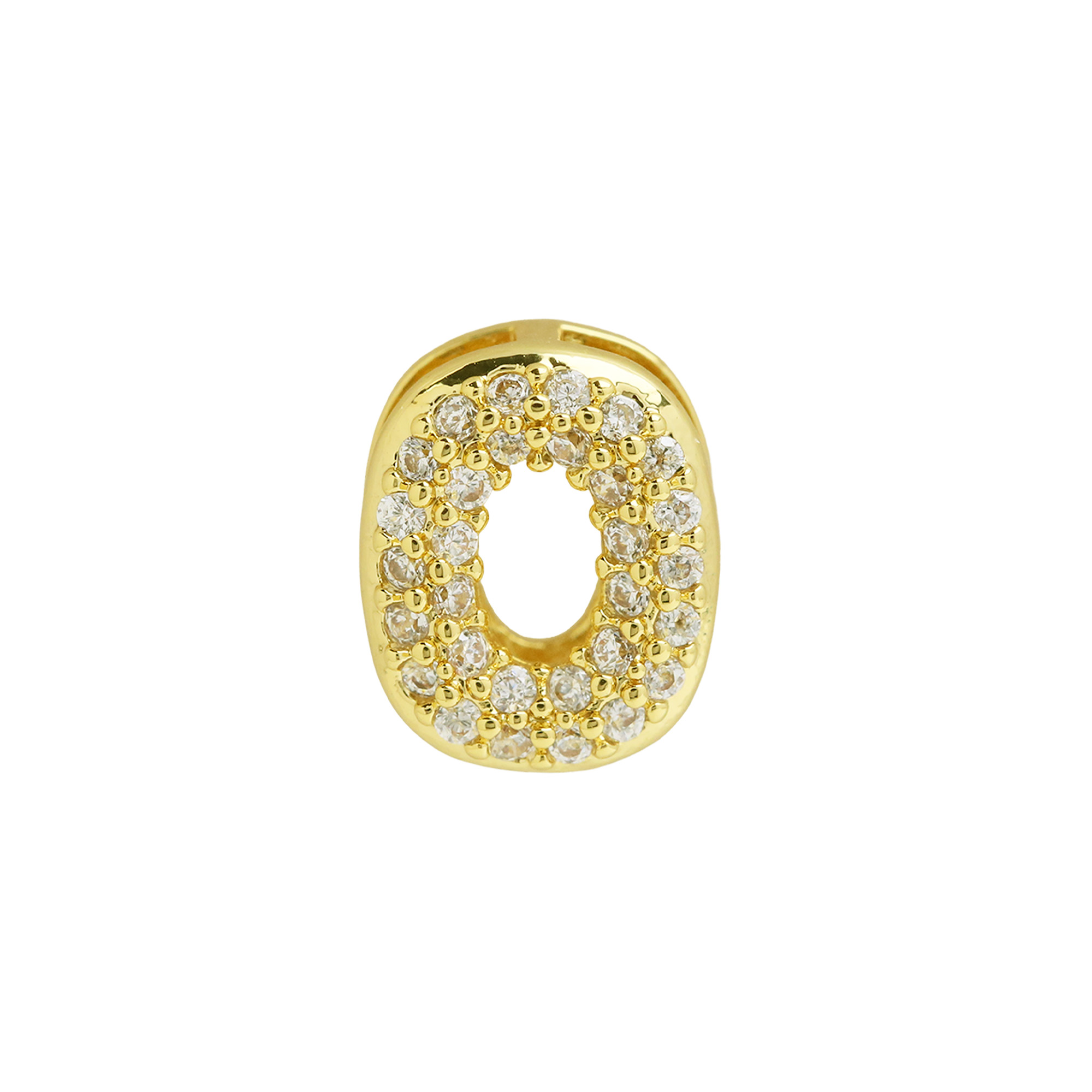 Small Zircon DIY Initial Letter Alphabet Pendant