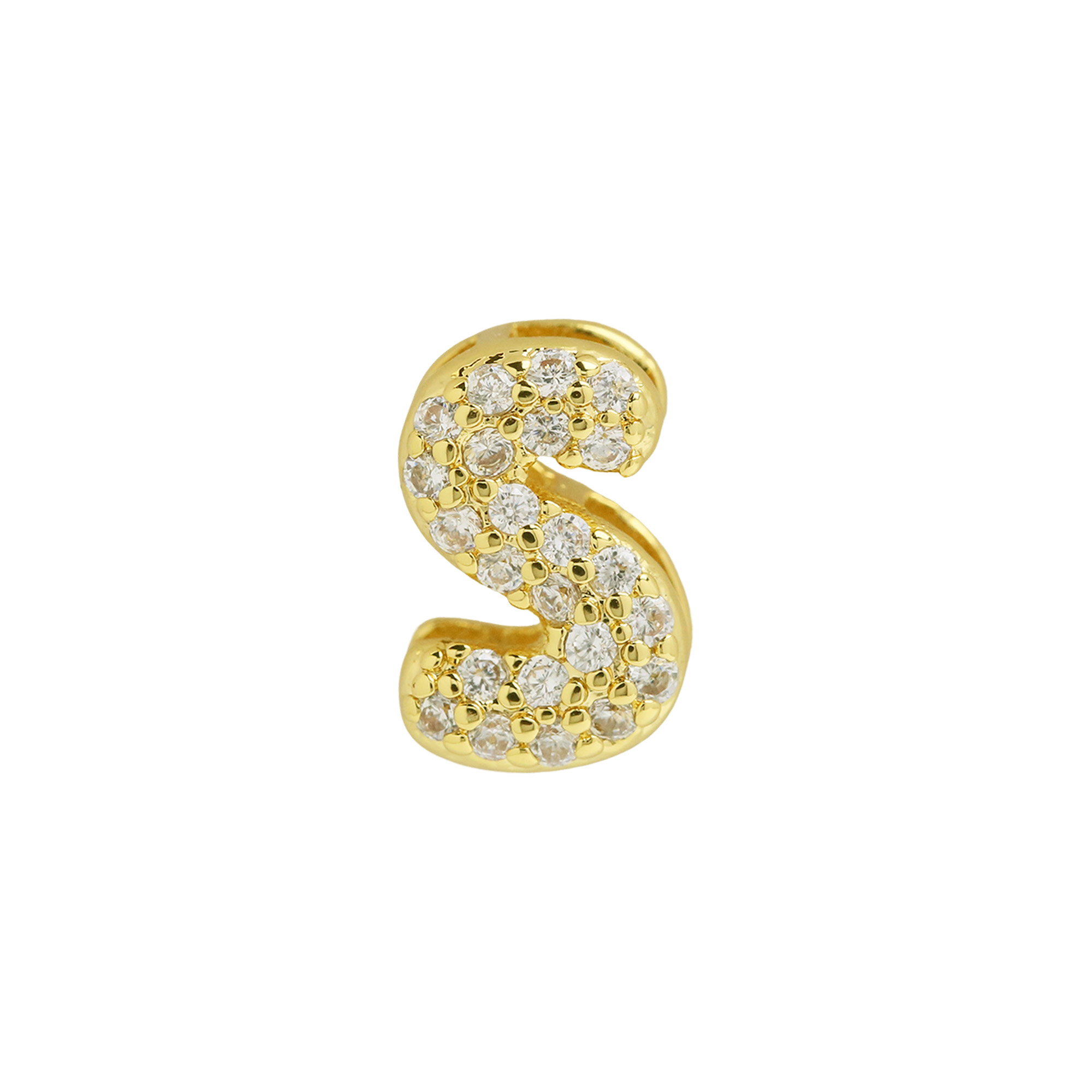 Small Zircon DIY Initial Letter Alphabet Pendant