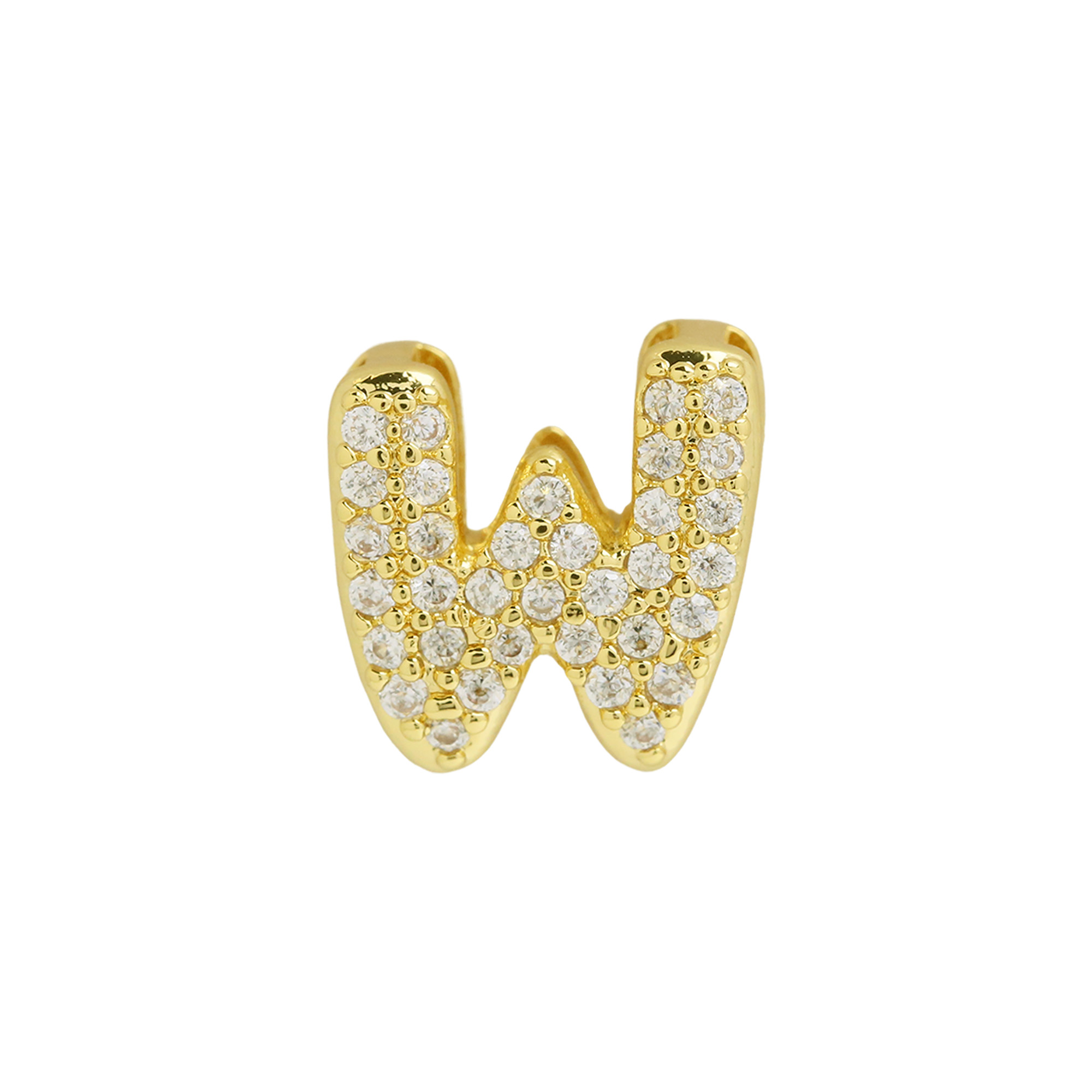 Small Zircon DIY Initial Letter Alphabet Pendant