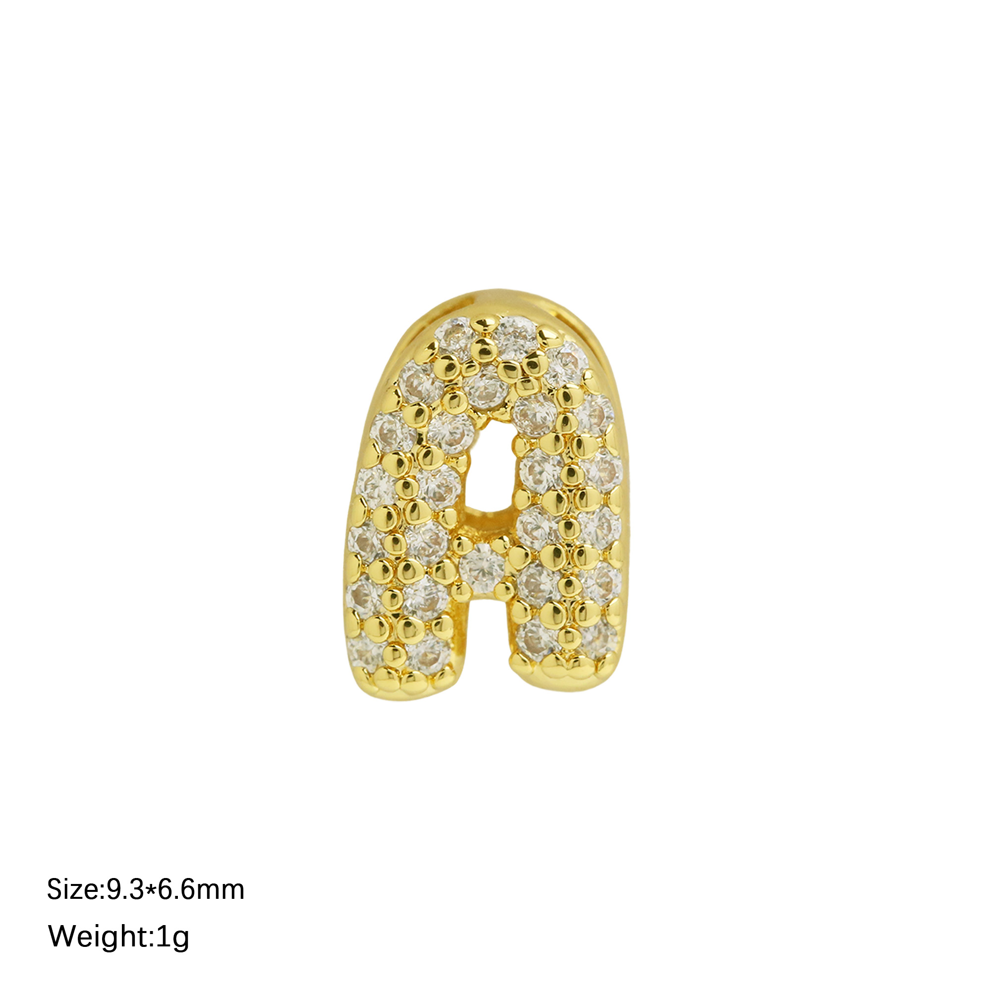 Small Zircon DIY Initial Letter Alphabet Pendant