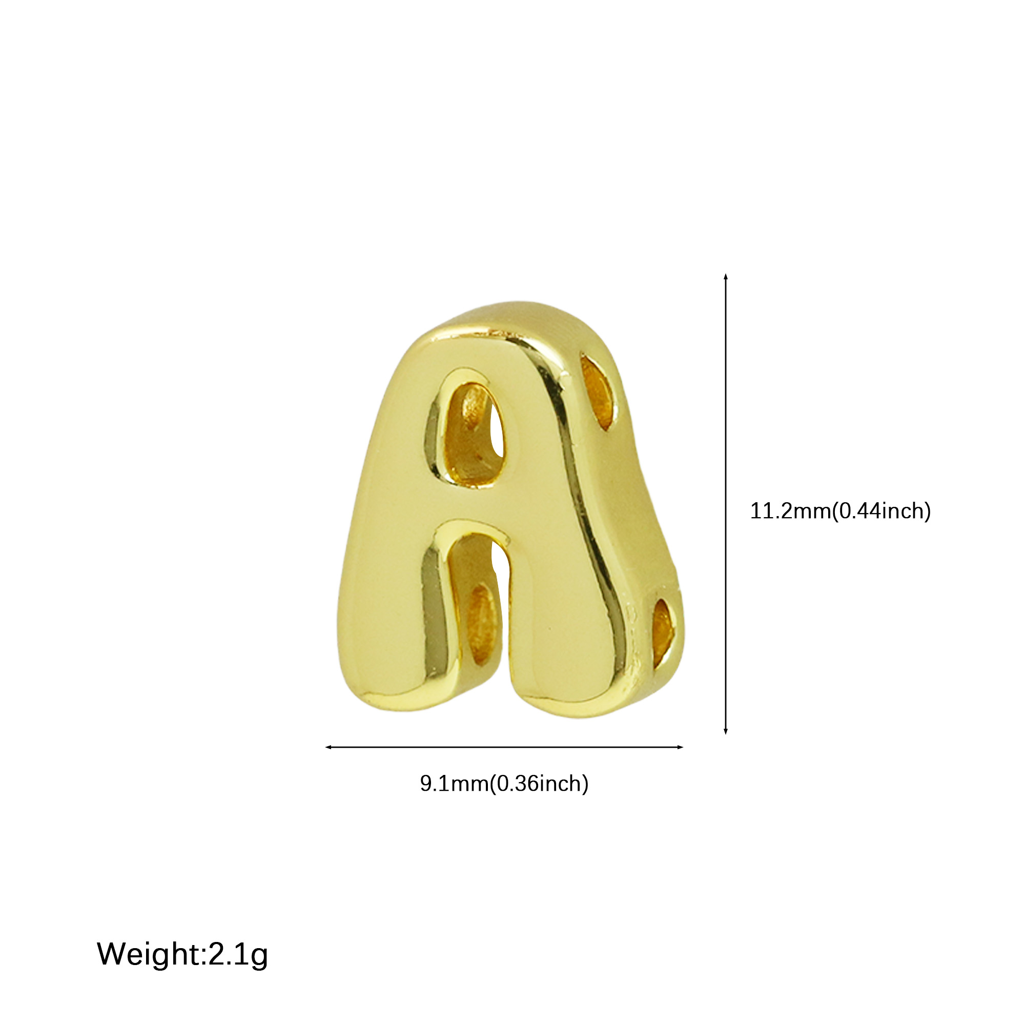 Balloon Bubble Initial Letter Alphabet Pendant/Charm