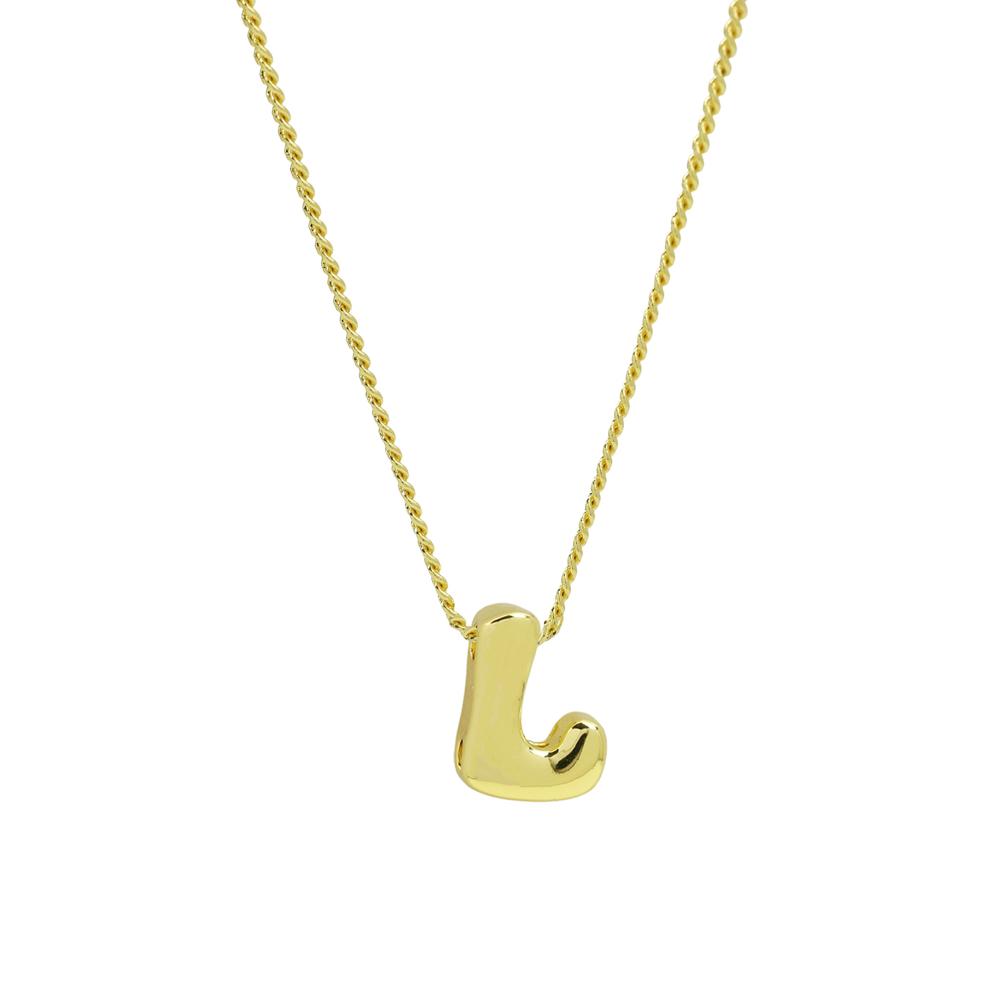 Initial Letter Pendant Necklaces